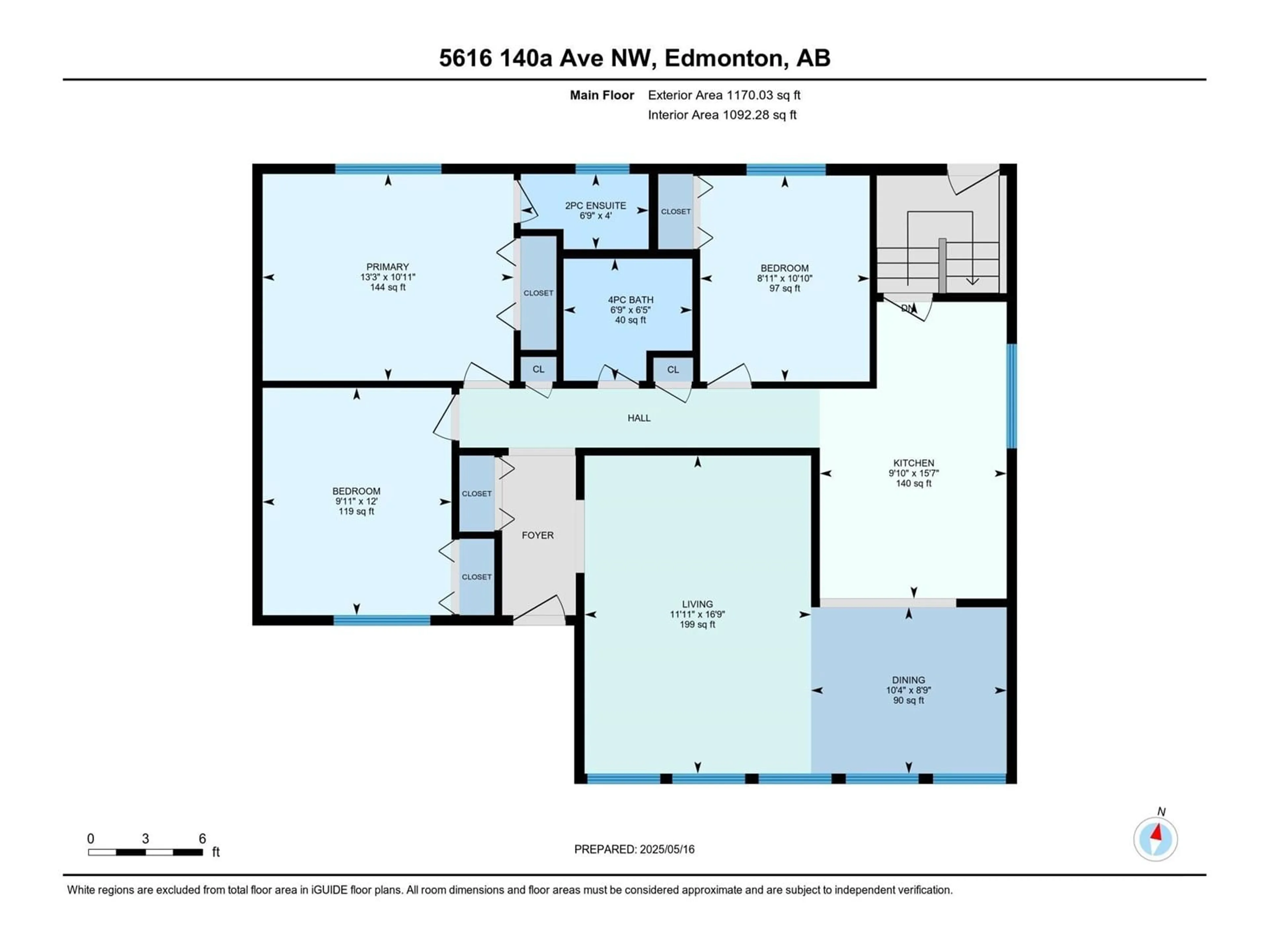 Floor plan for NW - 5616 140A AV, Edmonton Alberta T5A1H3