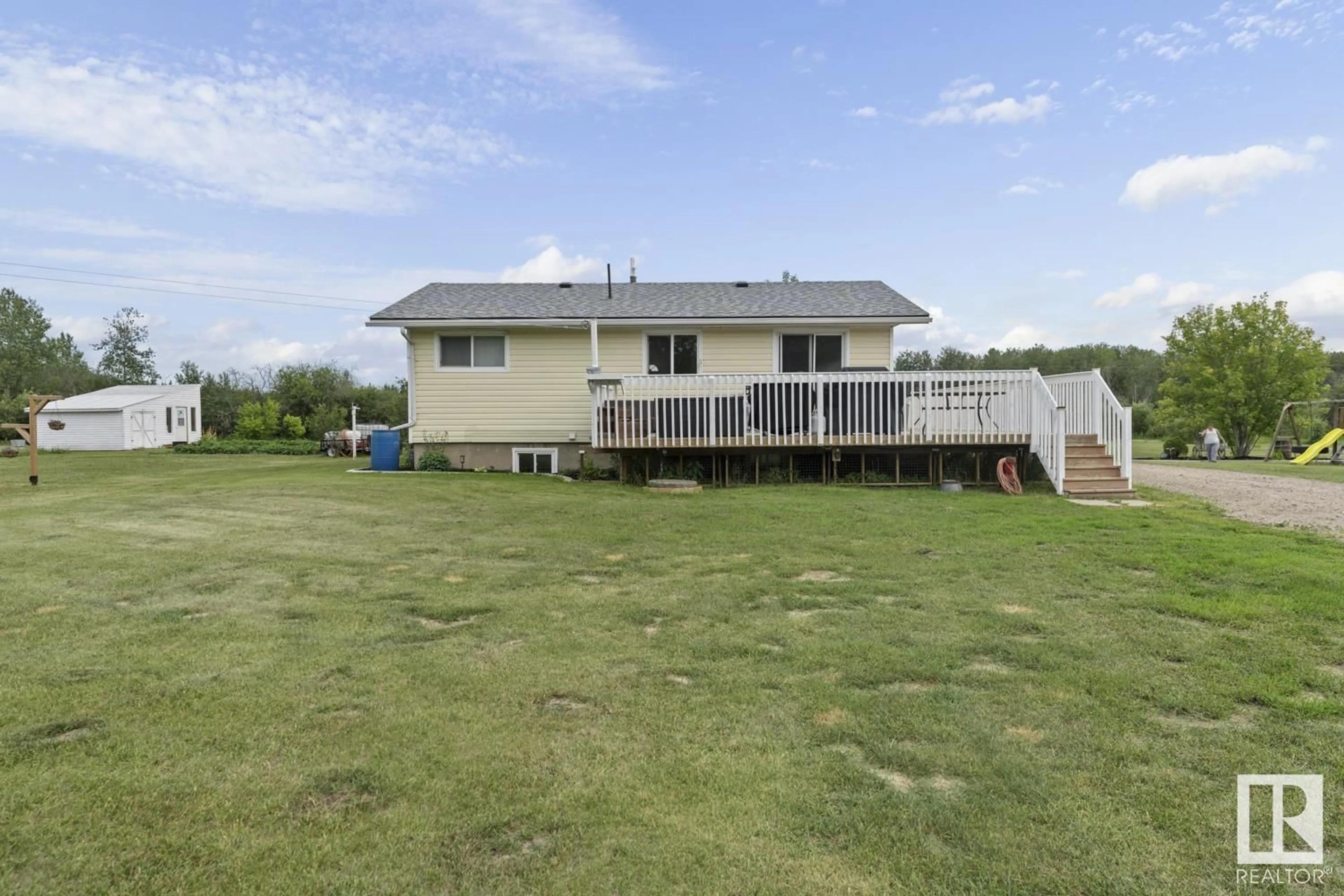 A pic from outside/outdoor area/front of a property/back of a property/a pic from drone, water/lake/river/ocean view for 43514 TWP RD 630, Rural Bonnyville M.D. Alberta T0A0B0