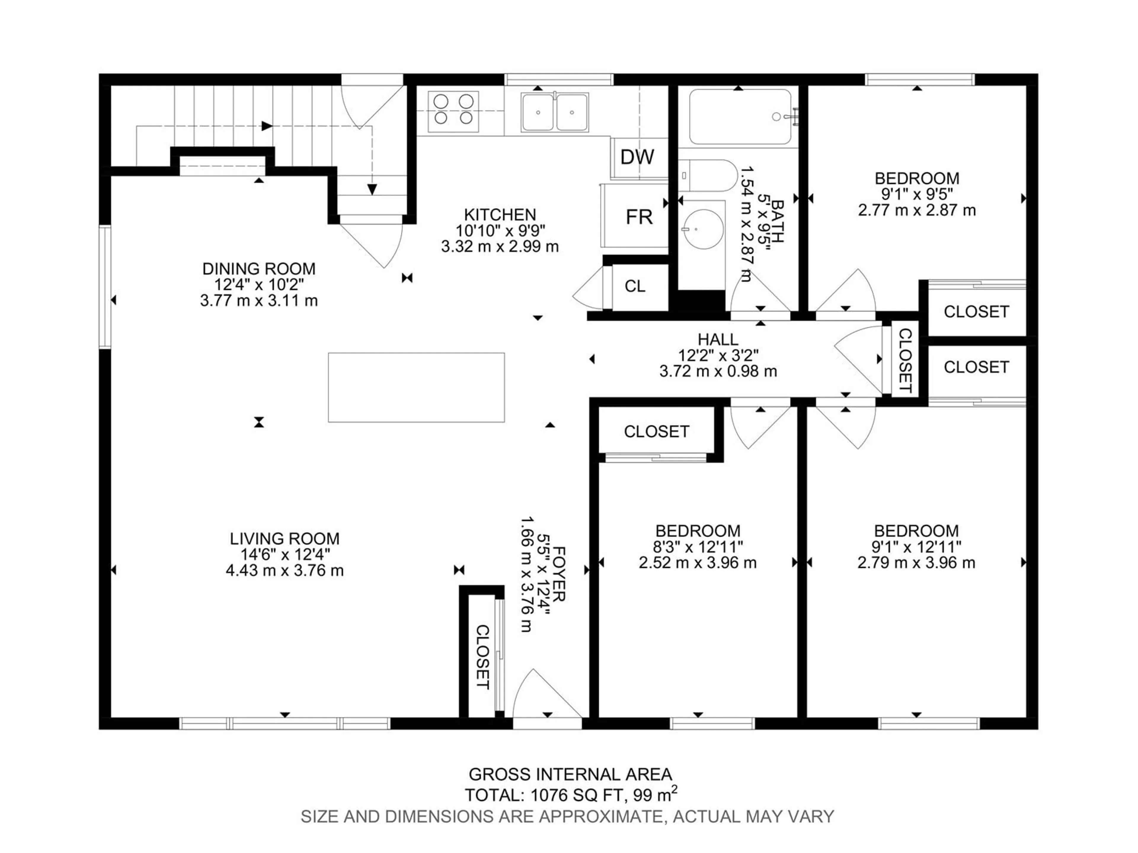 Floor plan for 10523 137 AV, Edmonton Alberta T5E1Z1
