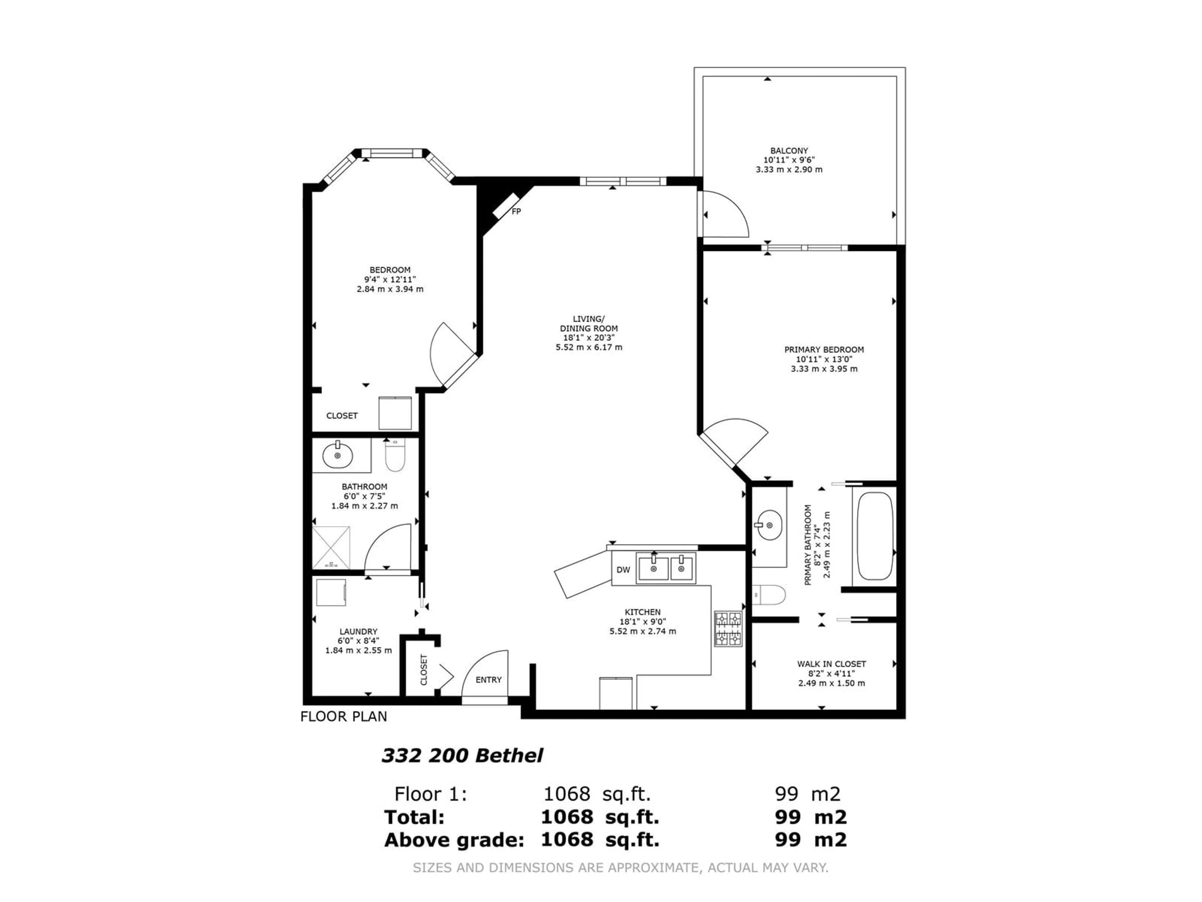 Floor plan for 332 BETHEL DR, Sherwood Park Alberta T8H2C5