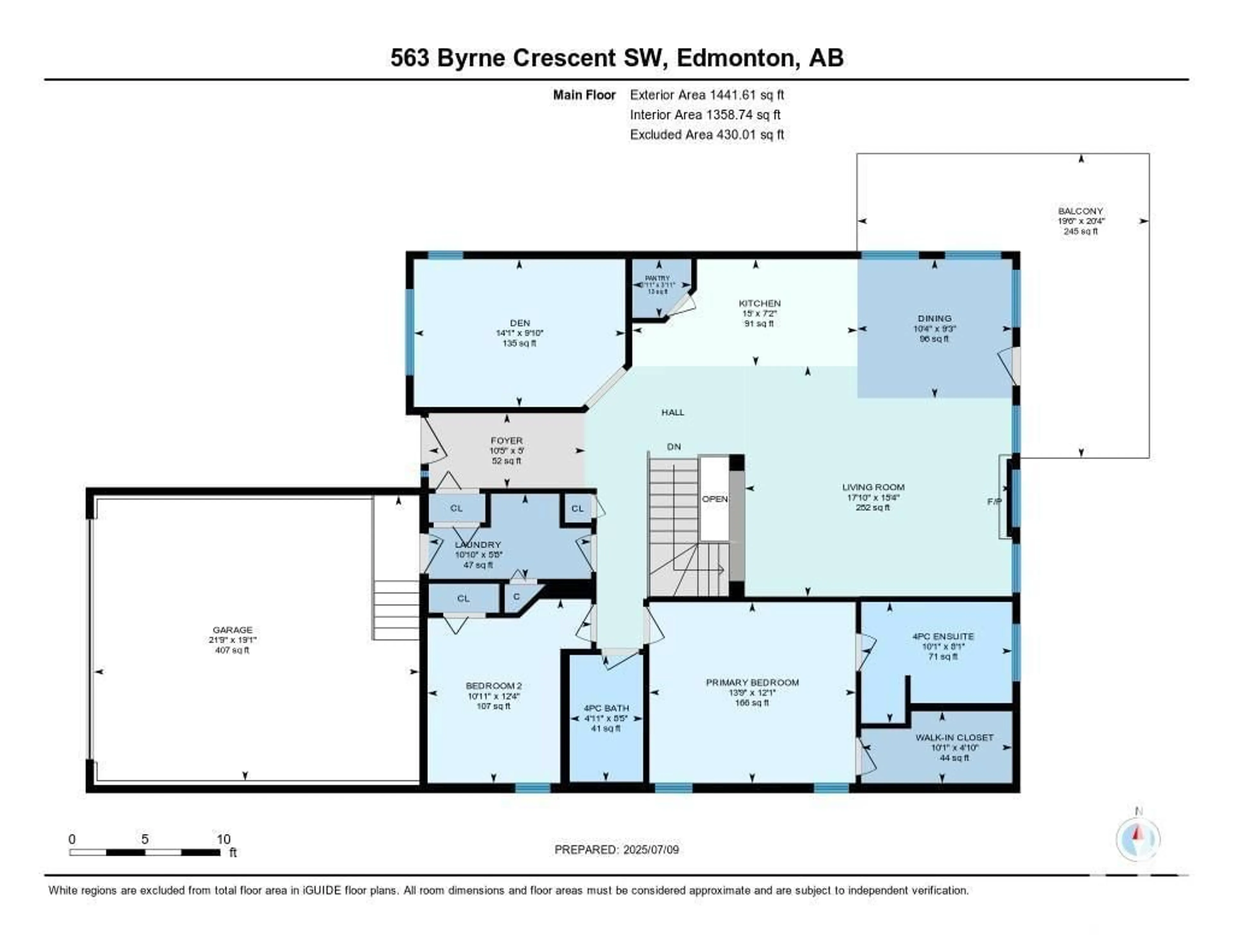 Floor plan for 563 BYRNE CR, Edmonton Alberta T6W1E7