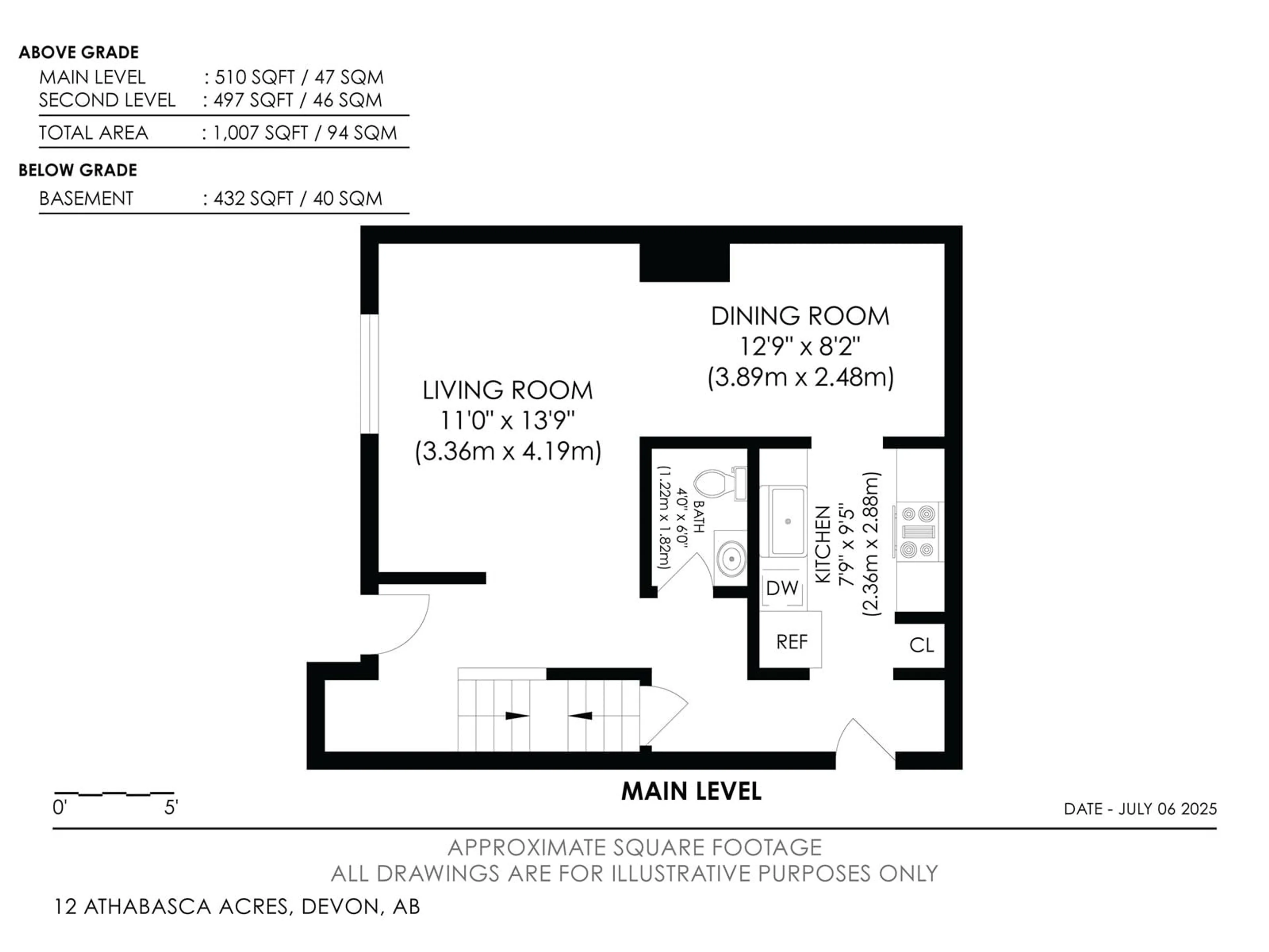 Floor plan for 12 ATHABASCA AC, Devon Alberta T9G1L8
