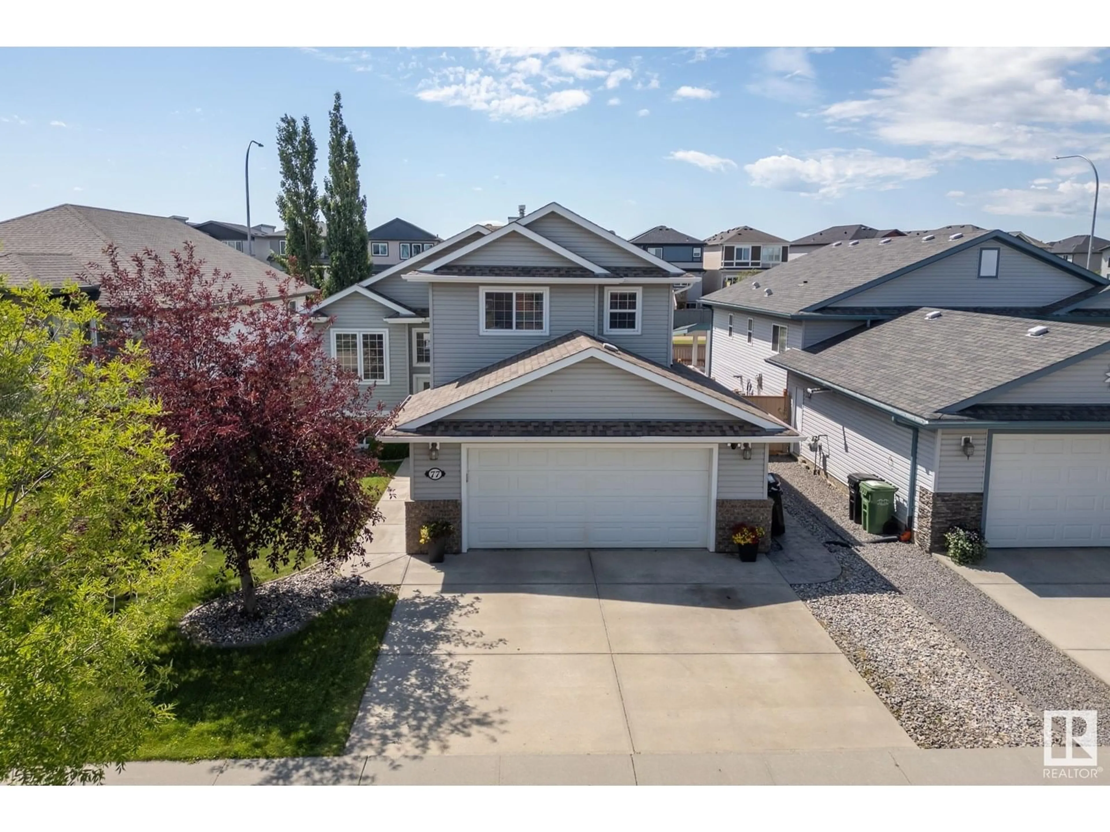 A pic from outside/outdoor area/front of a property/back of a property/a pic from drone, street for 77 WALTERS PL, Leduc Alberta T9E0G2