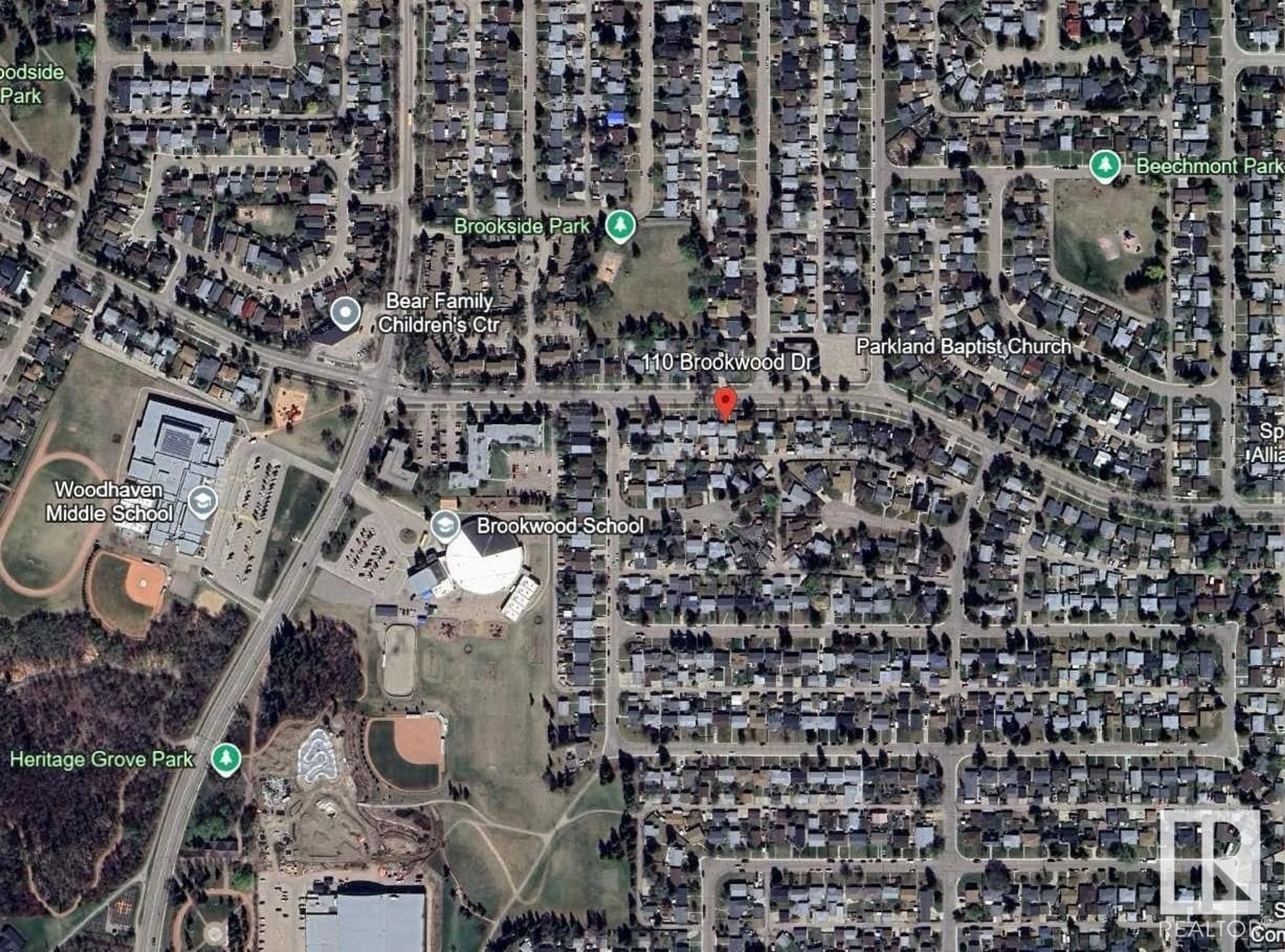 Picture of a map for 110 BROOKWOOD DR, Spruce Grove Alberta T7X1G8