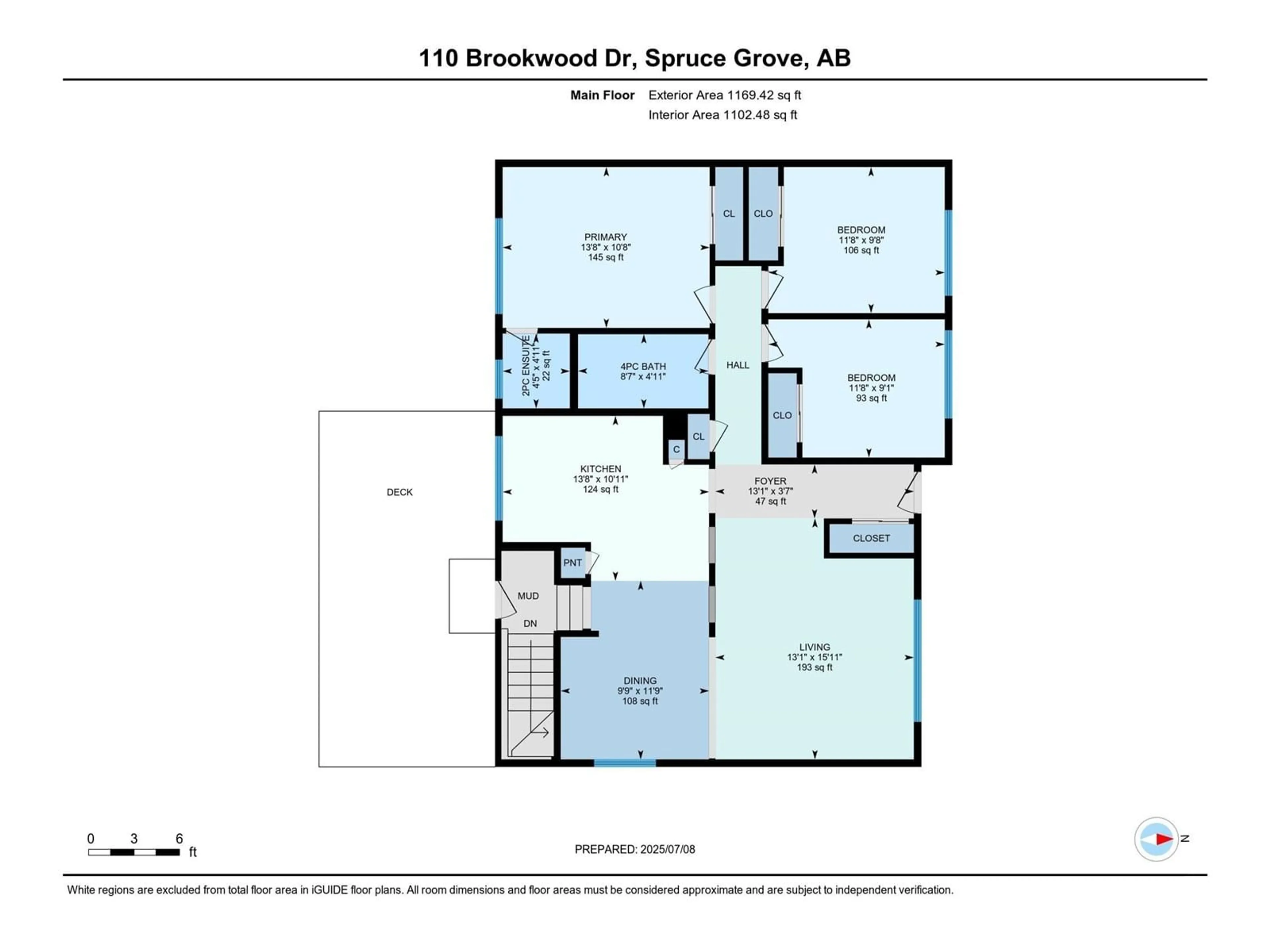 Floor plan for 110 BROOKWOOD DR, Spruce Grove Alberta T7X1G8