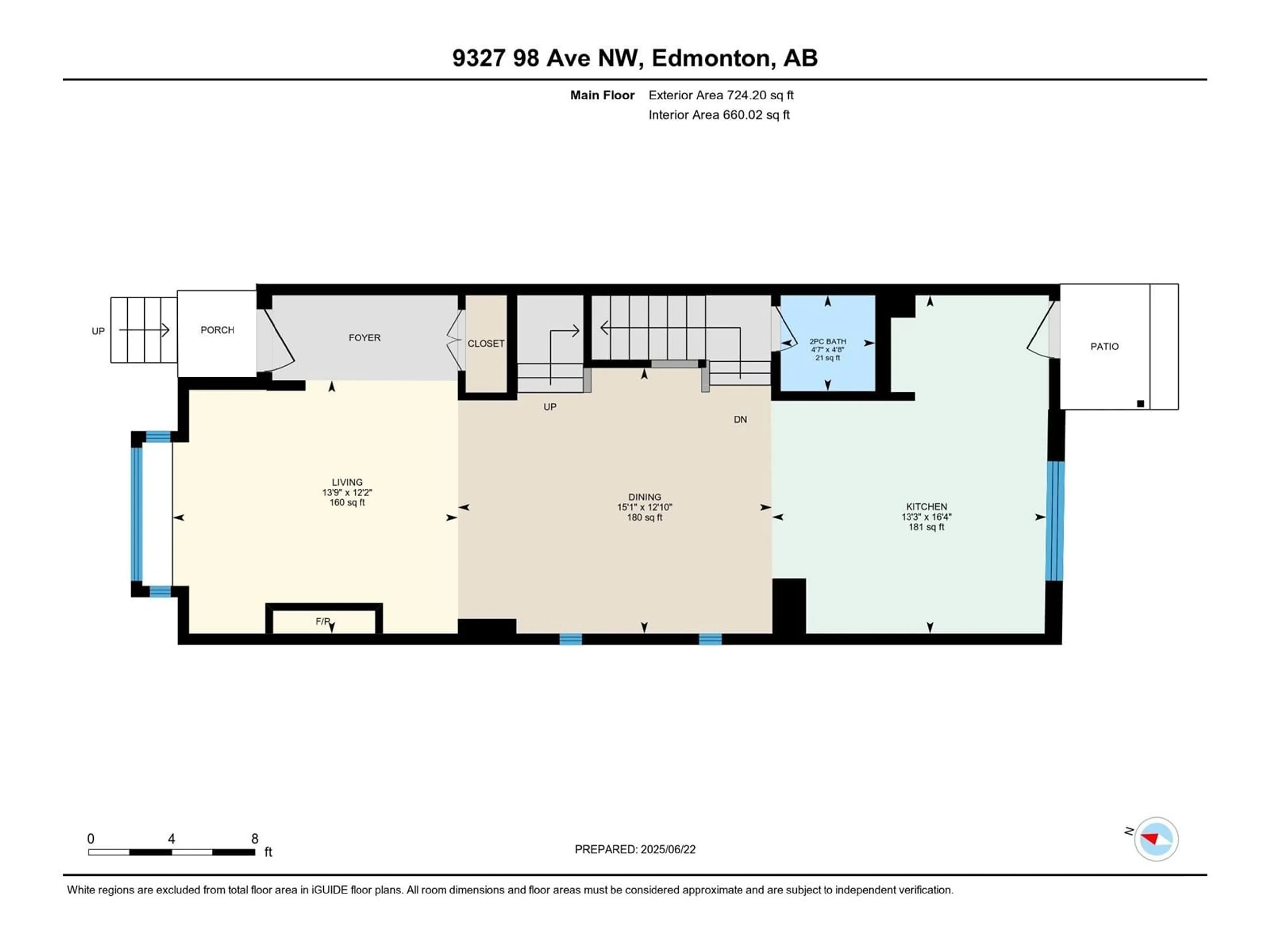 Floor plan for NW - 9327 98 AV, Edmonton Alberta T6C2C6