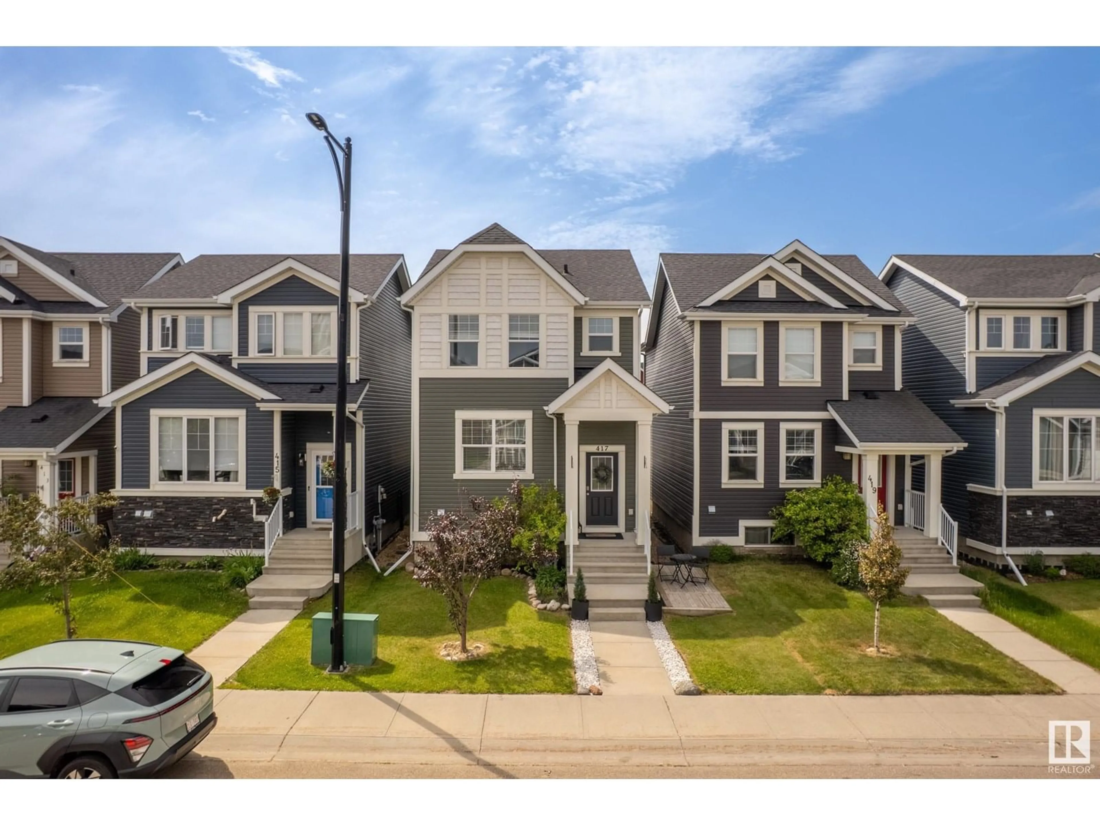Home with vinyl exterior material, street for 417 SIMPKINS LI, Leduc Alberta T9E1B8