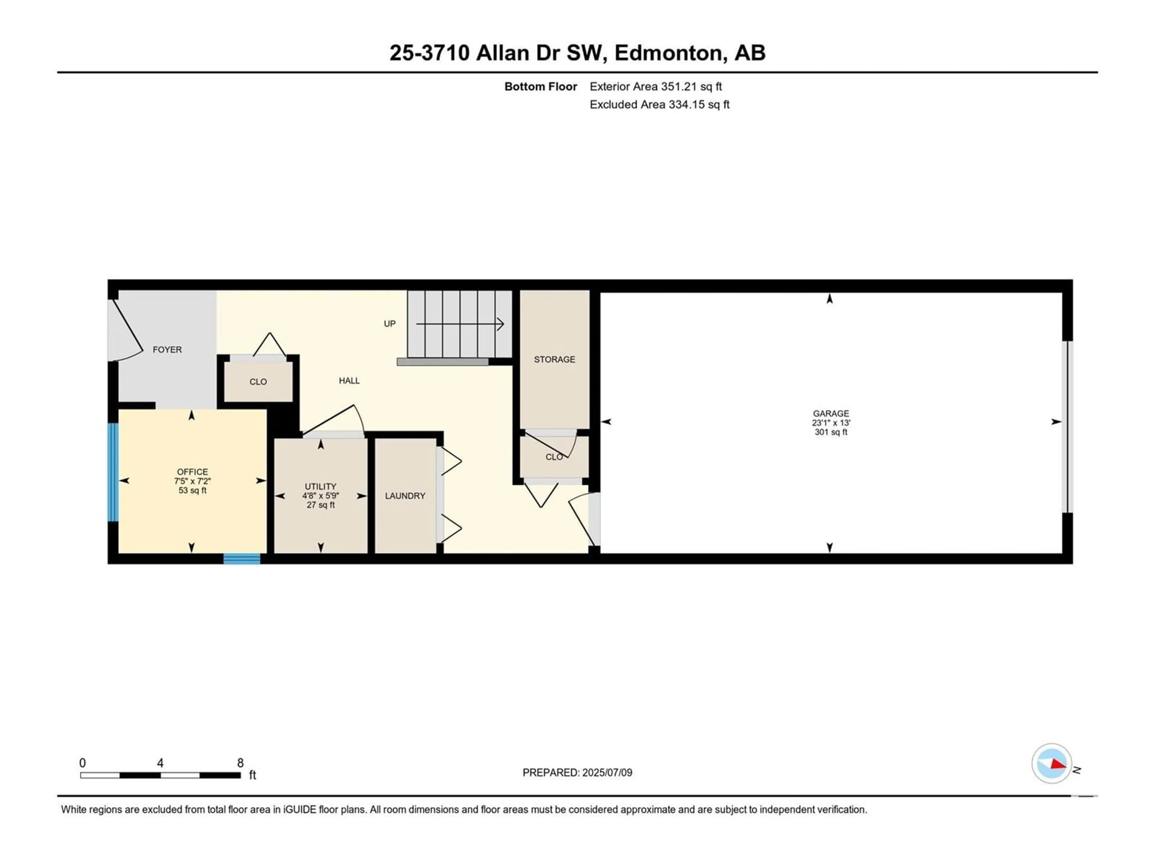Floor plan for #25 - 3710 ALLAN DR, Edmonton Alberta T6W2C4