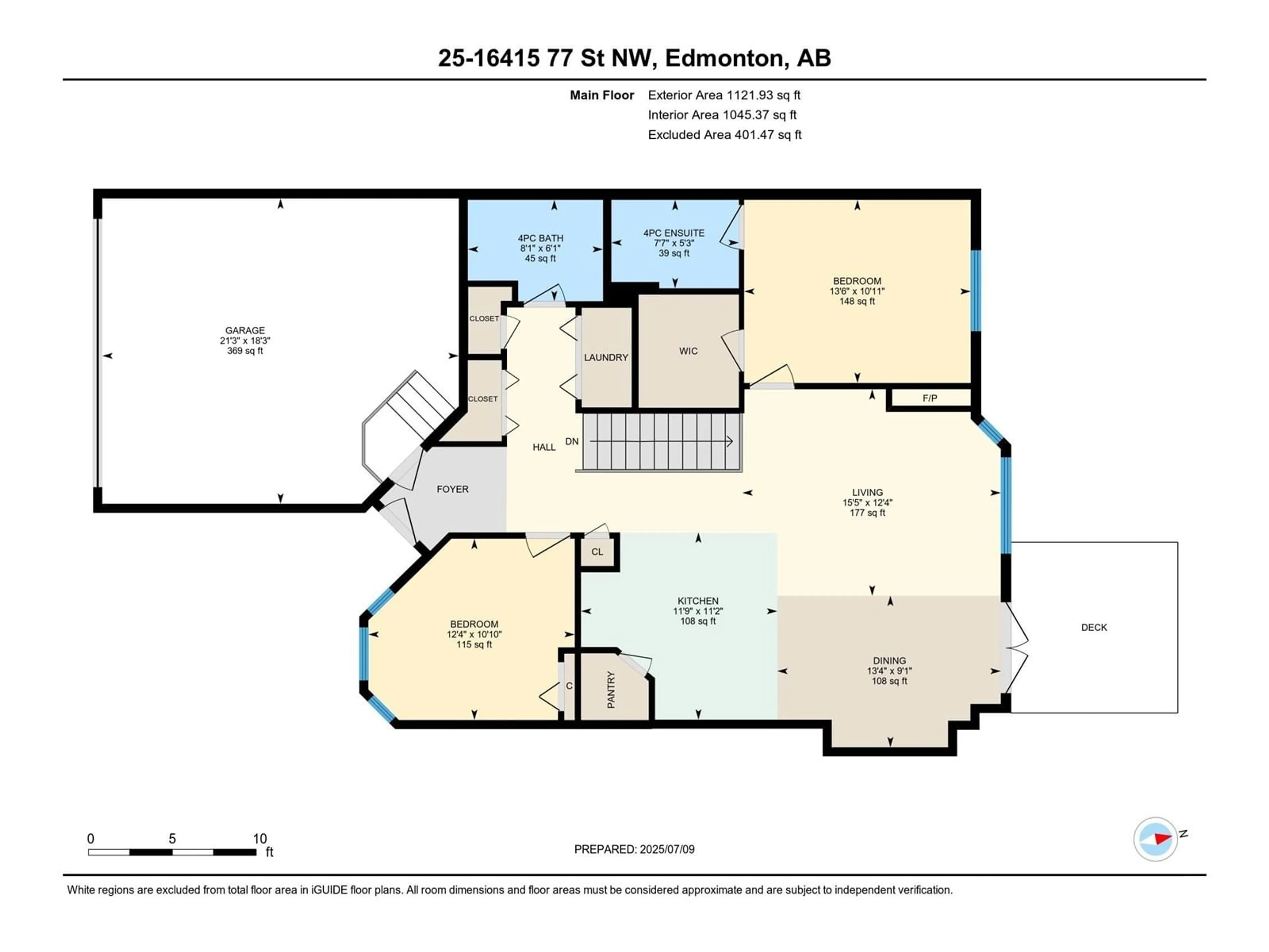Floor plan for #25 - 16415 77 ST, Edmonton Alberta T5Z3S8