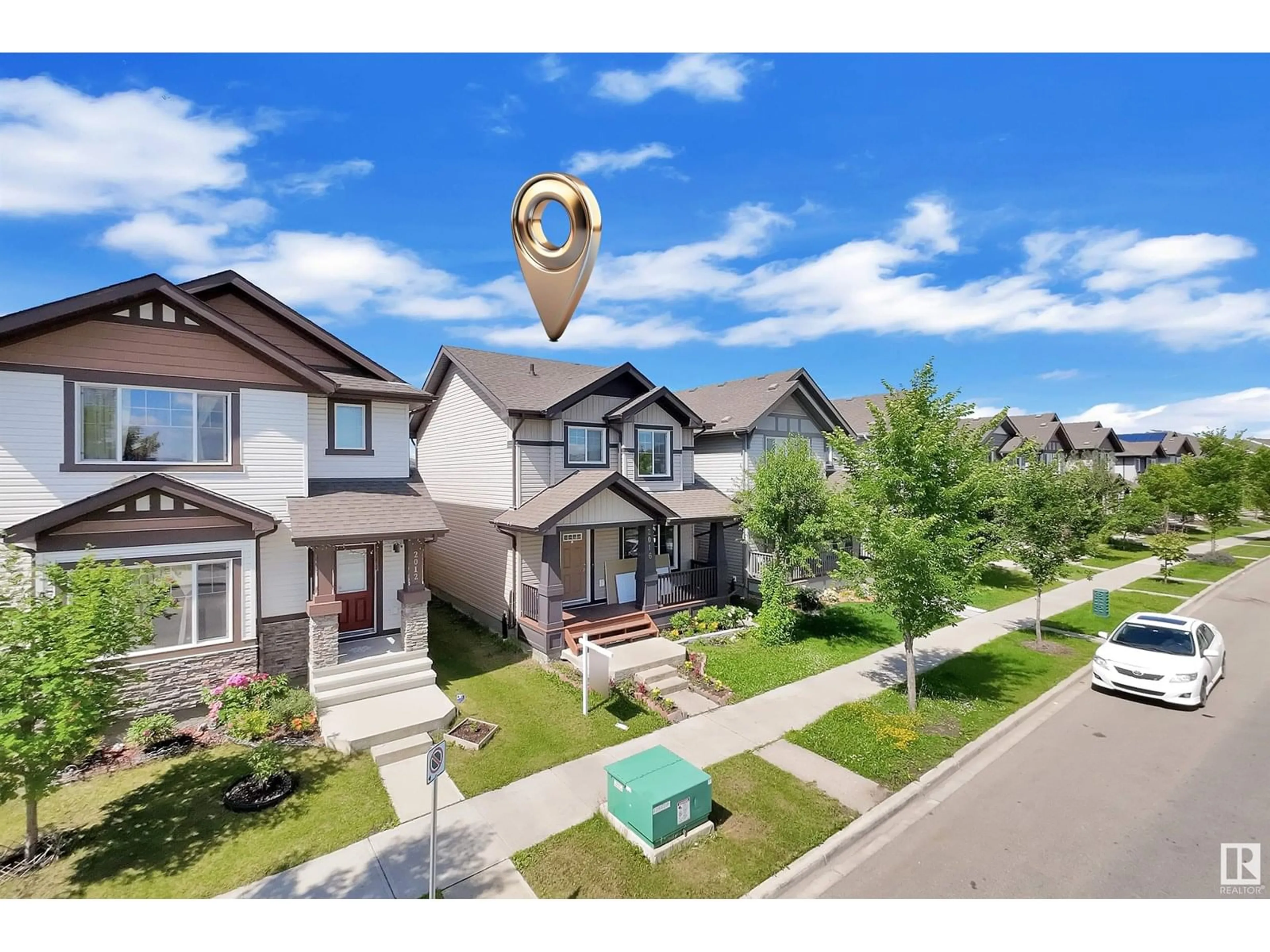 A pic from outside/outdoor area/front of a property/back of a property/a pic from drone, street for 2016 24 ST, Edmonton Alberta T6T0Y8