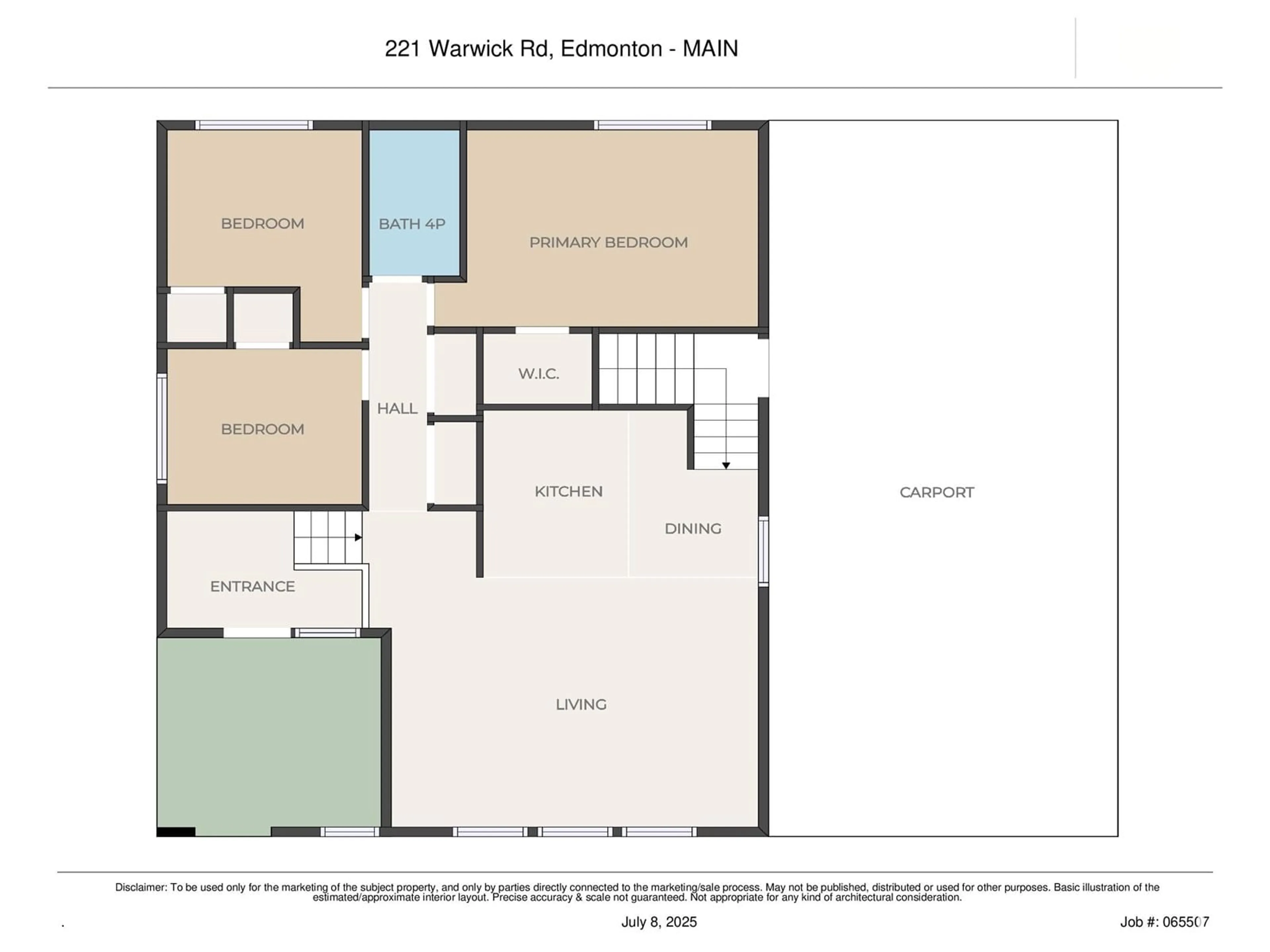 Floor plan for 221 WARWICK RD, Edmonton Alberta T5X4R1