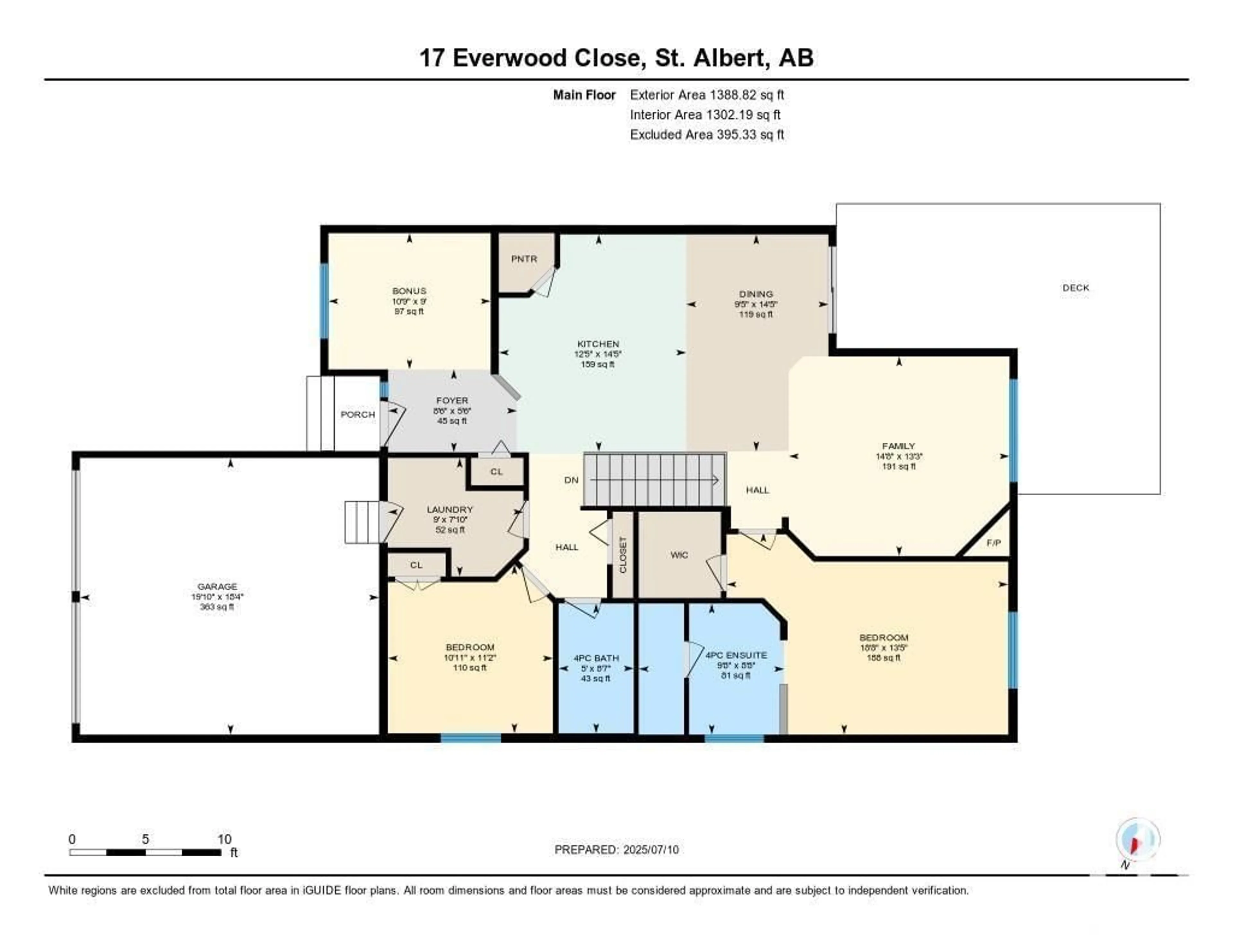 Floor plan for 17 EVERWOOD CL, St. Albert Alberta T8N7H1