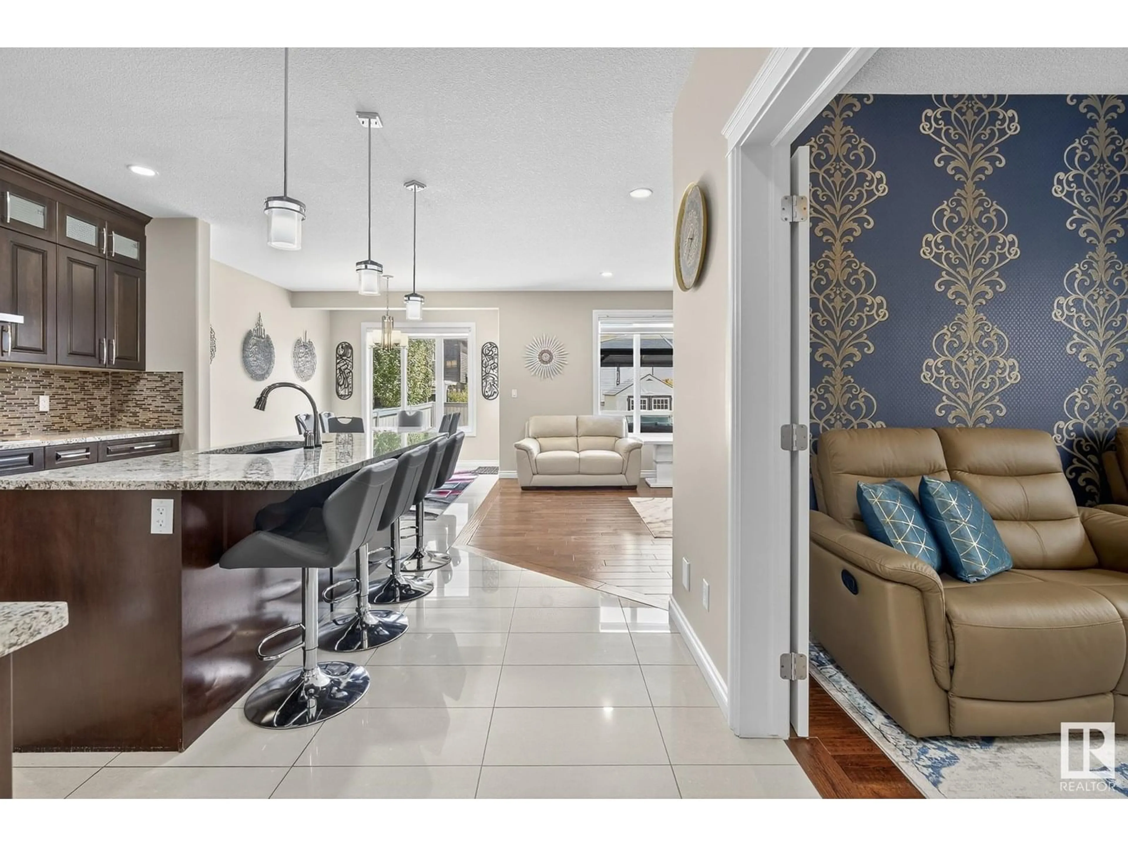 Open concept kitchen, ceramic/tile floor for 16259 137 ST, Edmonton Alberta T6V0J7