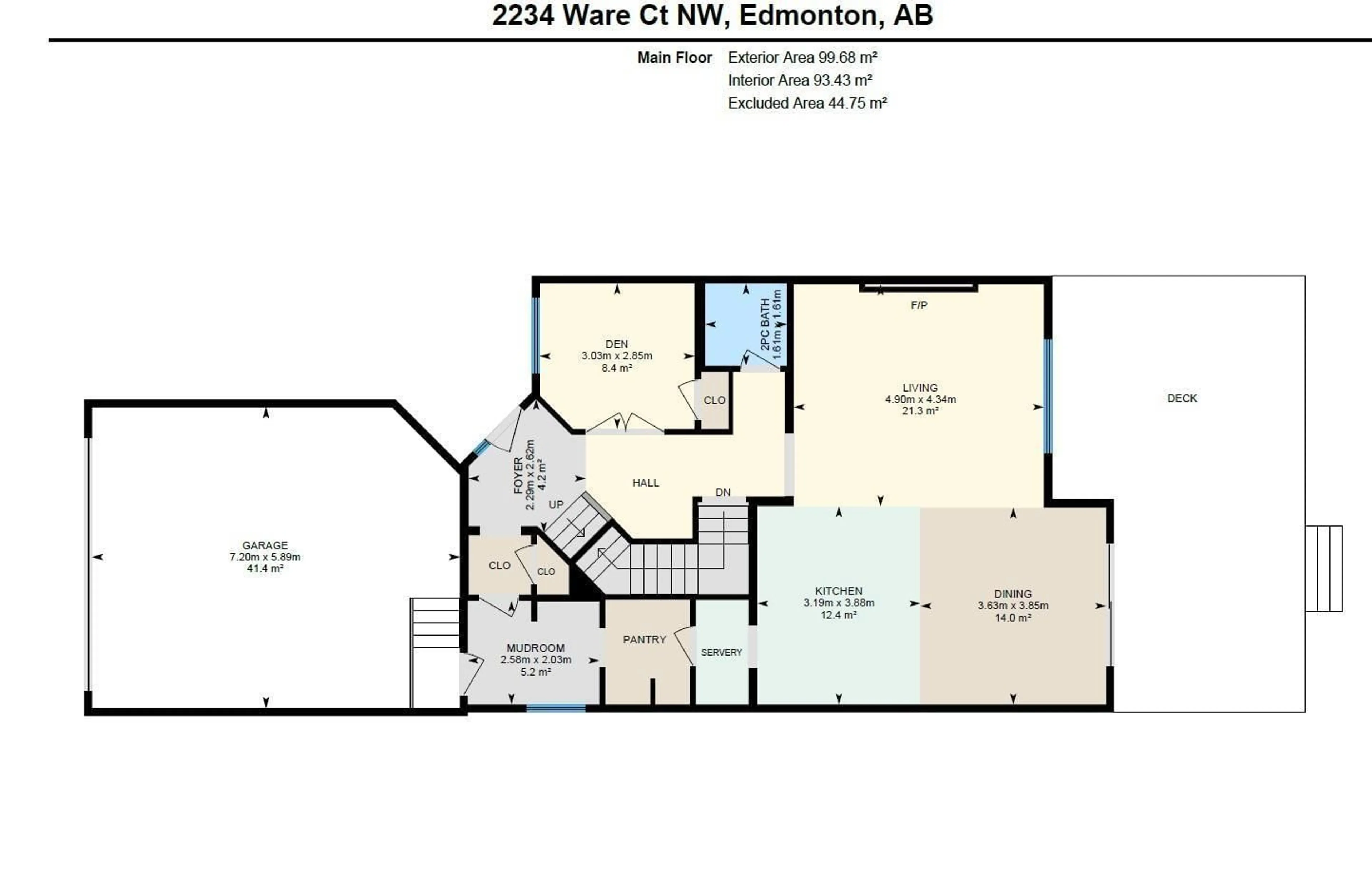 Floor plan for 2234 WARE CO, Edmonton Alberta T6W2T9