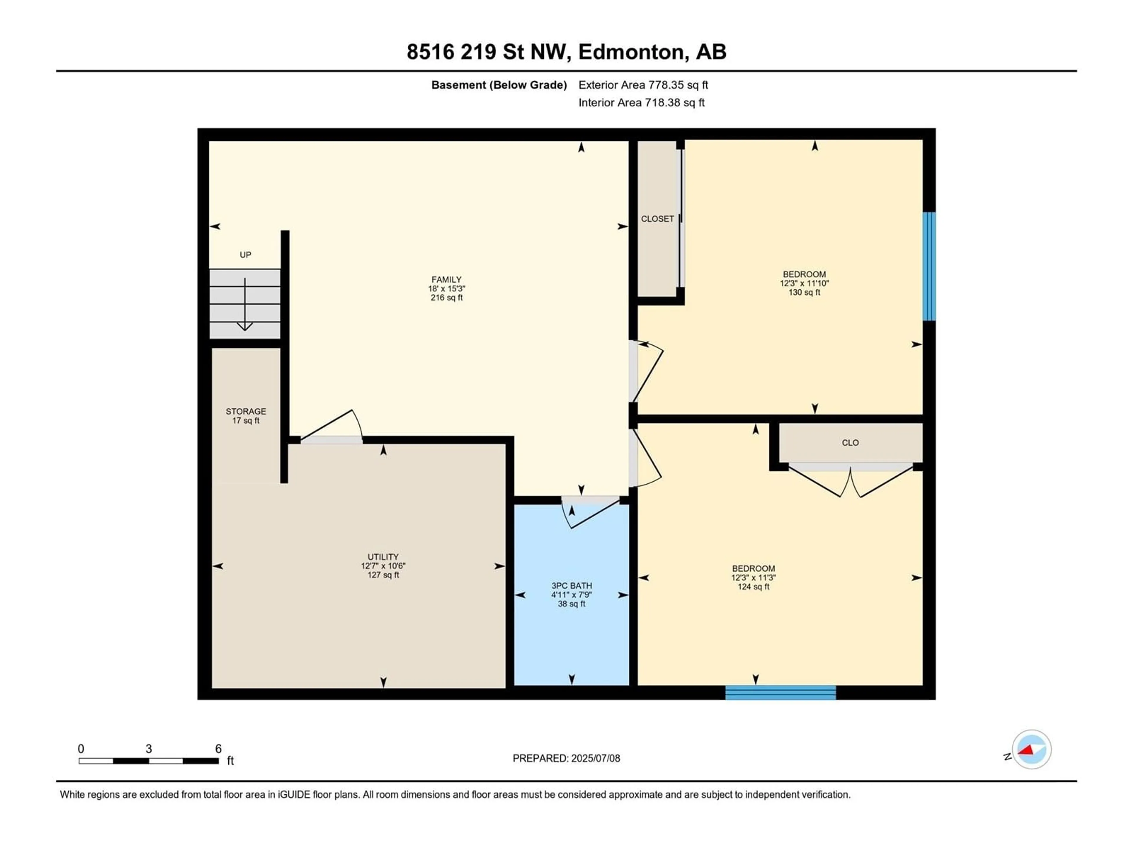 Floor plan for 8516 219 ST, Edmonton Alberta T5T7C9