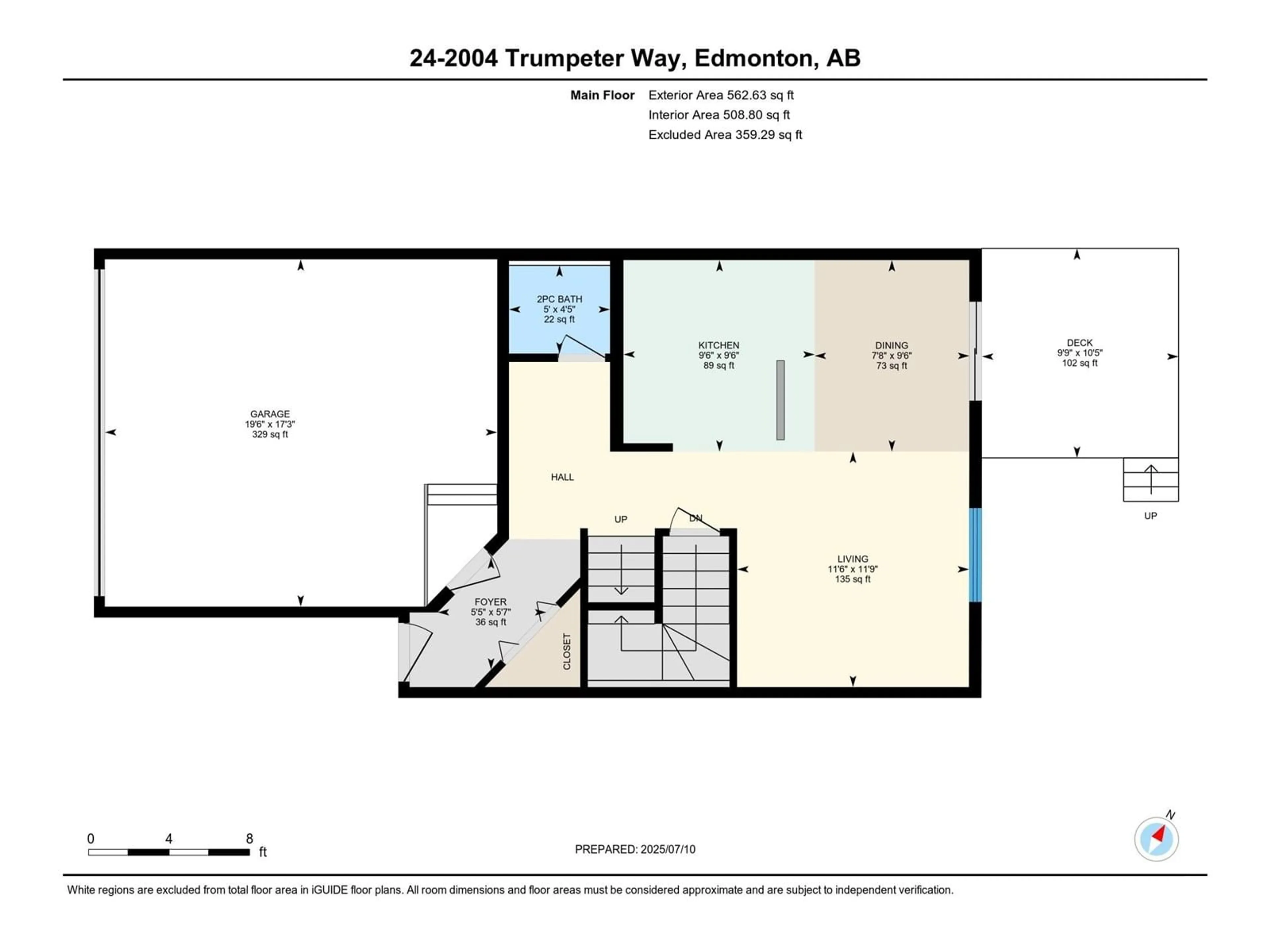 Floor plan for 2004 - 24 TUMPETER WY, Edmonton Alberta T5S0J9