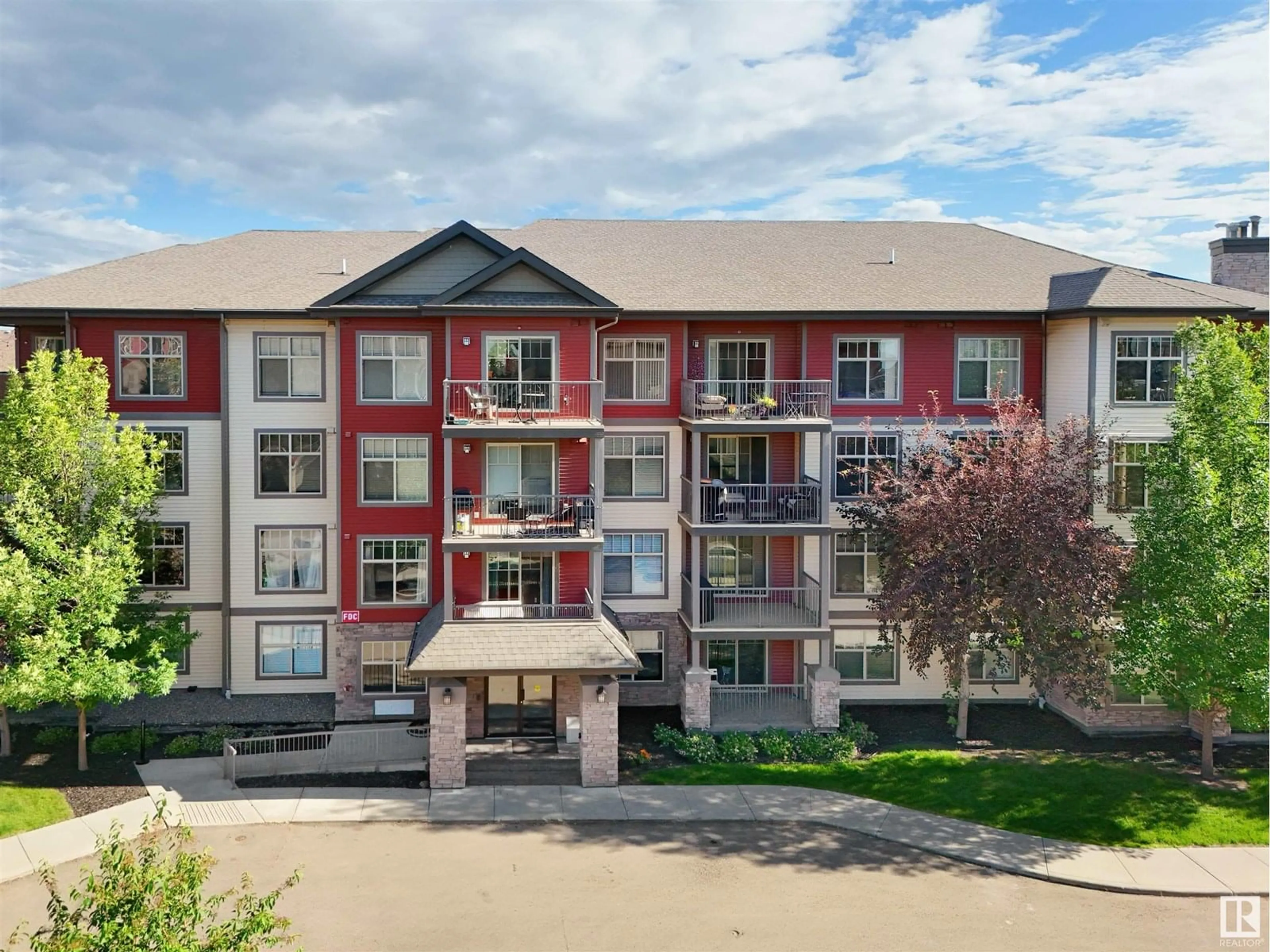 A pic from outside/outdoor area/front of a property/back of a property/a pic from drone, unknown for #401 - 111 AMBLESIDE DRIVE, Edmonton Alberta T6W0J4