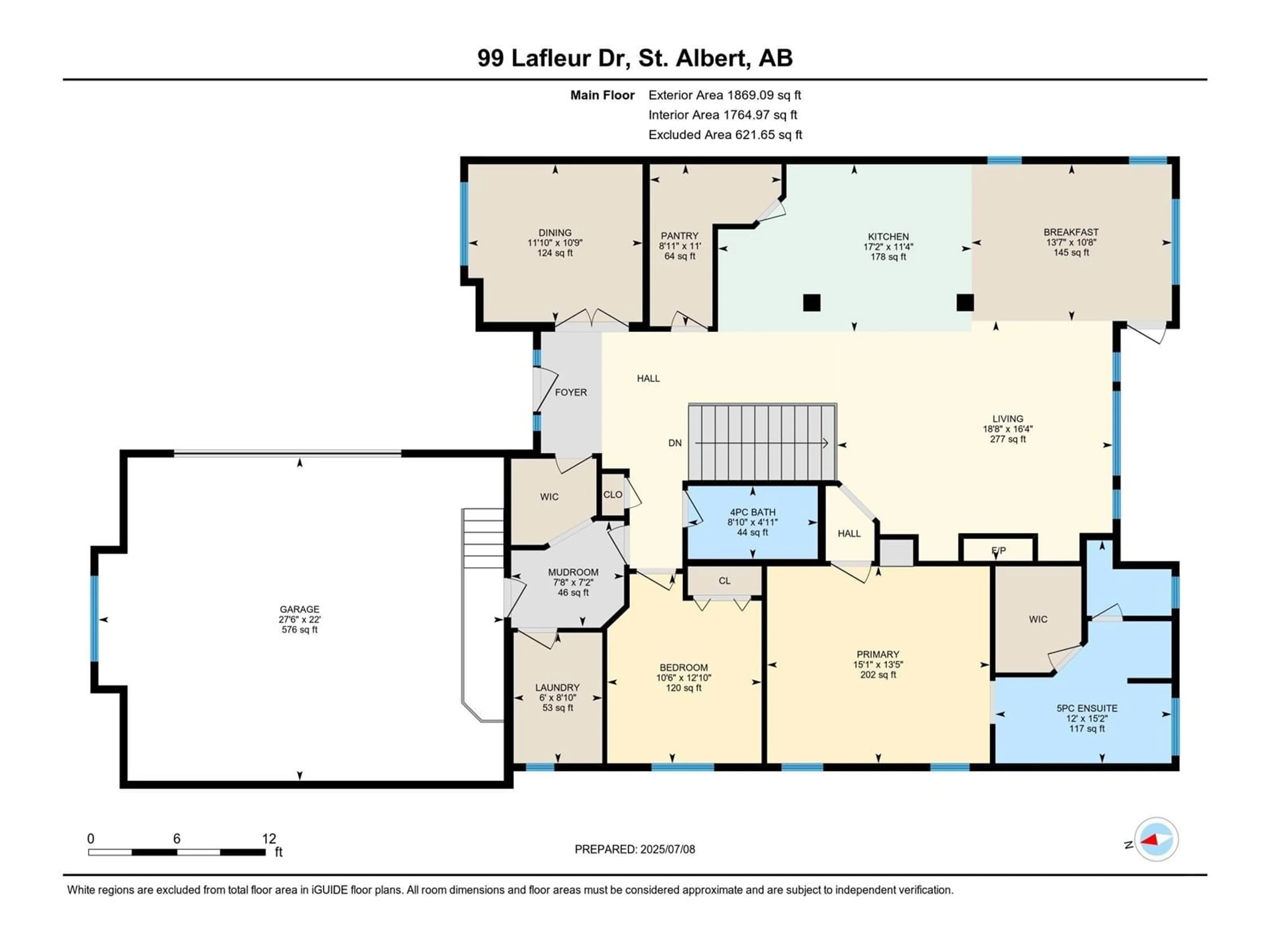 Floor plan for 99 LAFLEUR DR, St. Albert Alberta T8N7M8