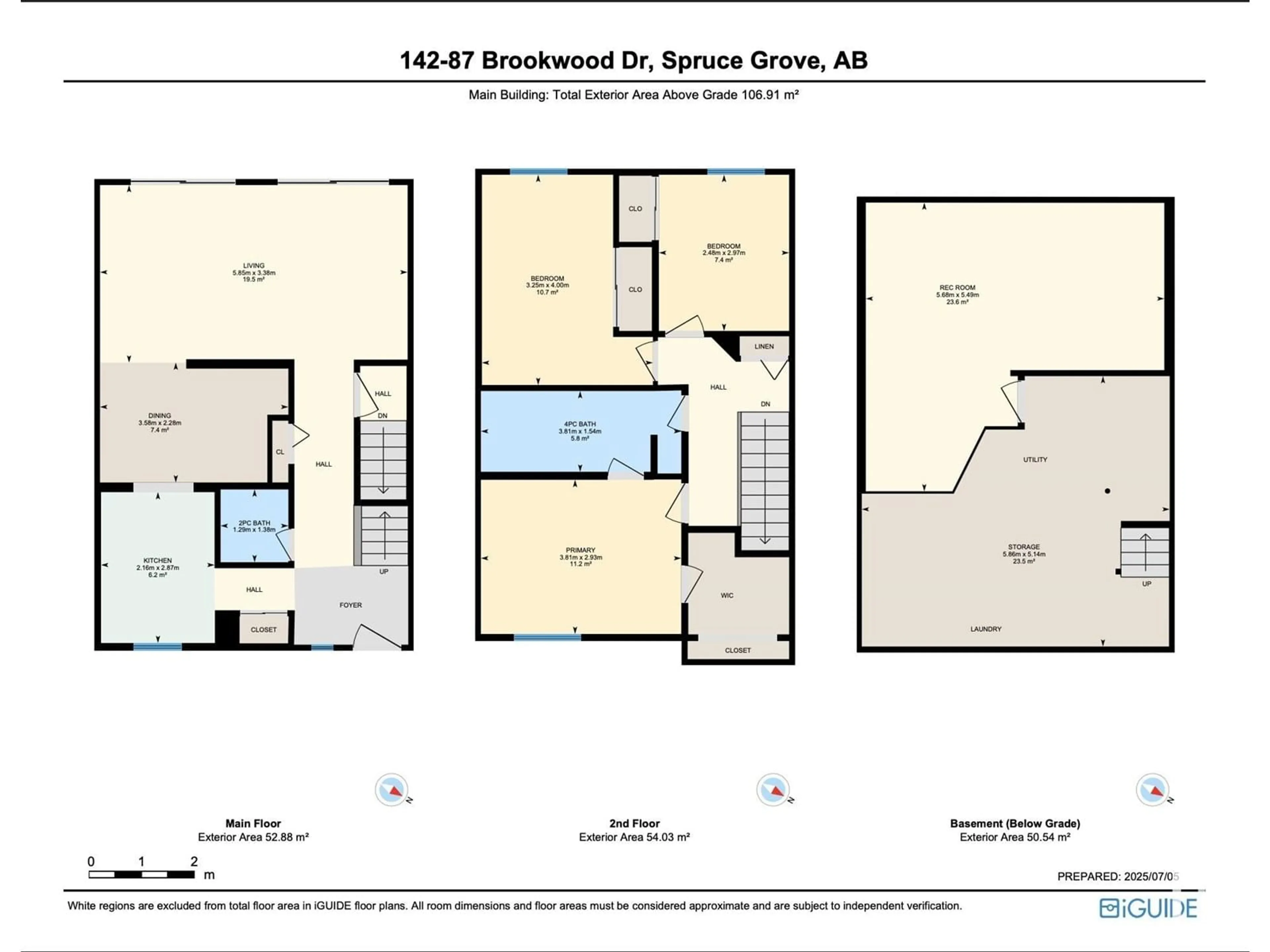 Floor plan for #142 - 142 BROOKWOOD DR, Spruce Grove Alberta T7X1A8