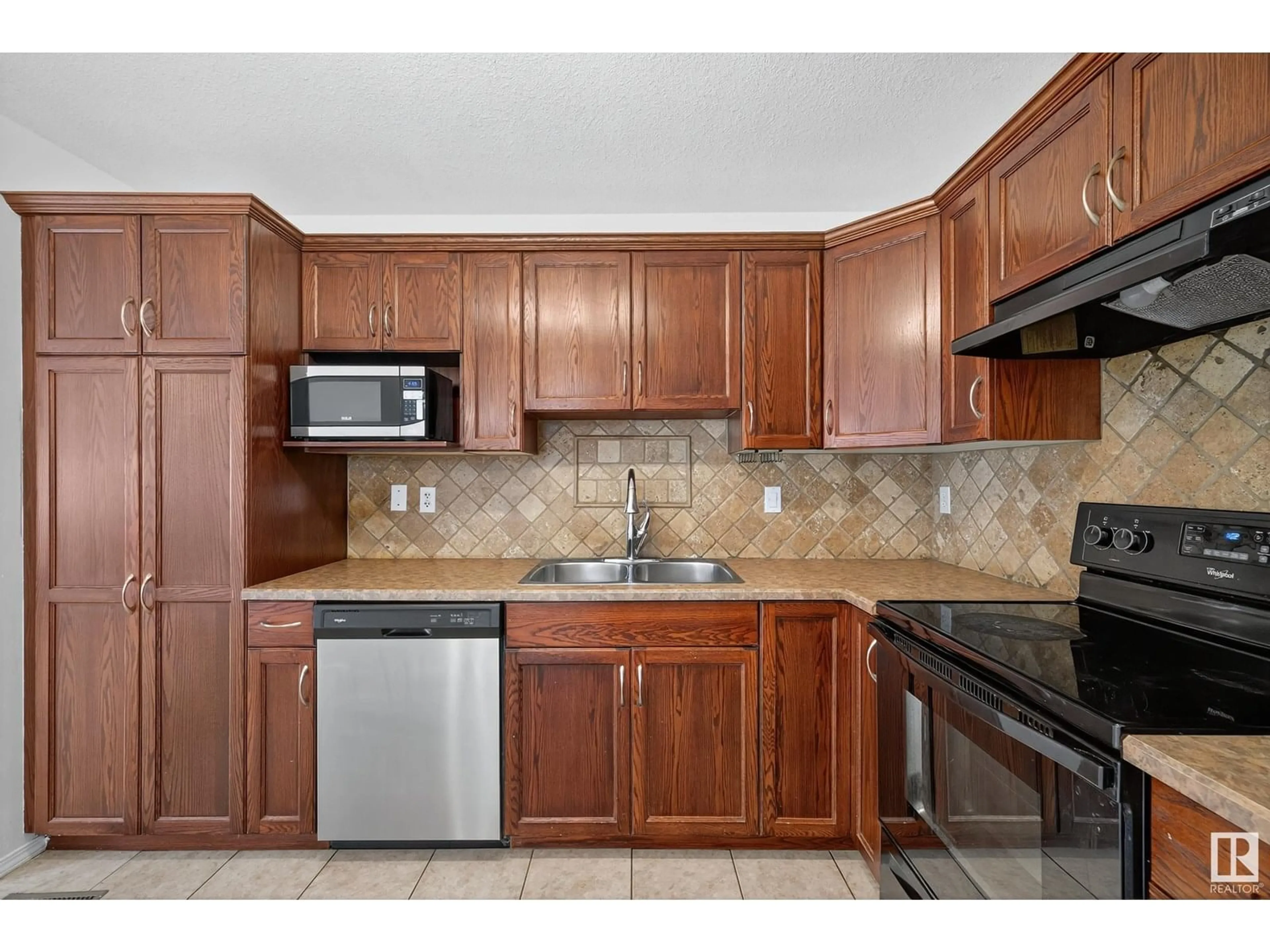Standard kitchen, ceramic/tile floor for #12 - 2816 34 AV, Edmonton Alberta T6T2B4