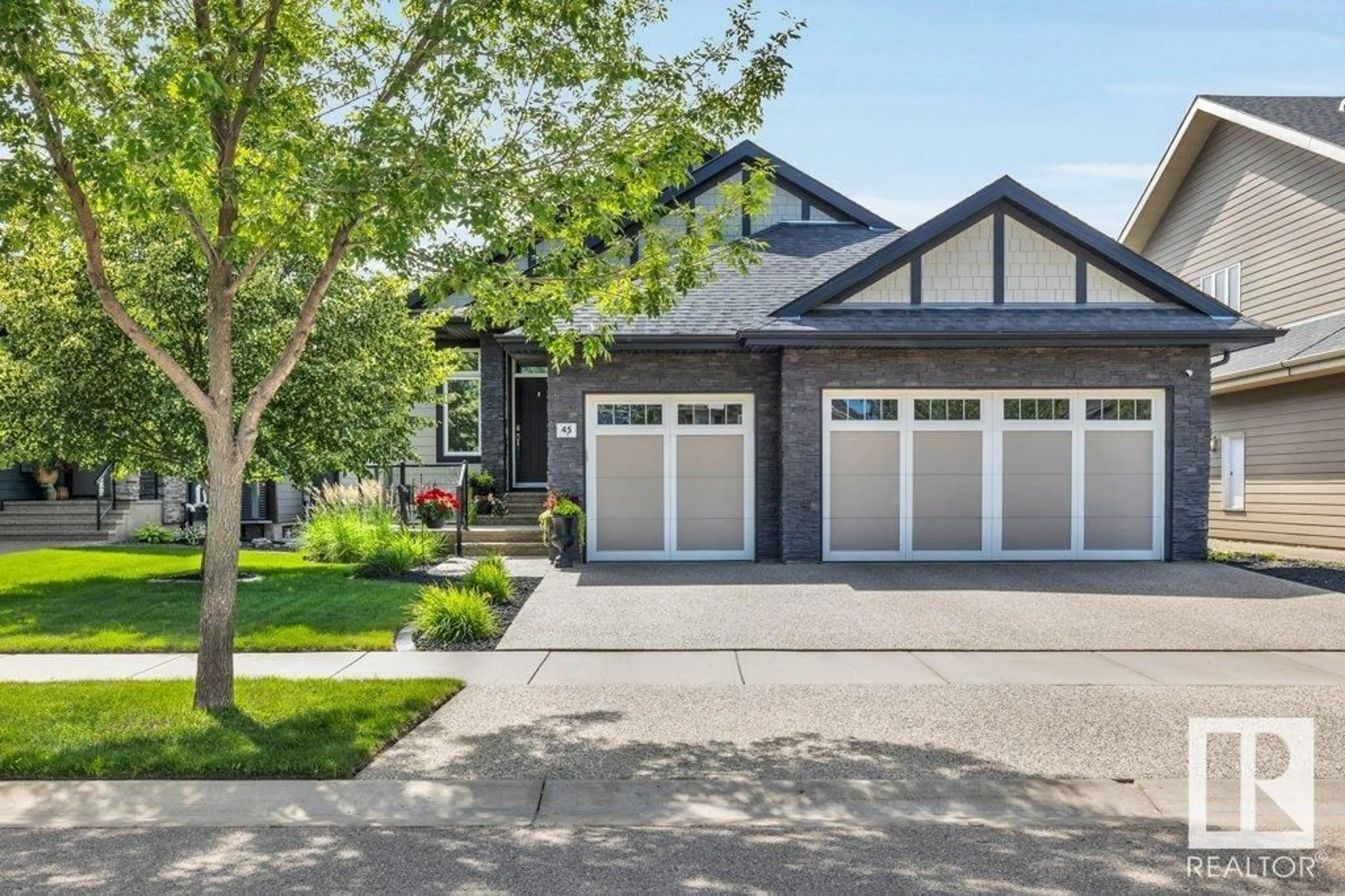 Home with vinyl exterior material, street for N - 45 EDGEWATER TC, St. Albert Alberta T8N4G7