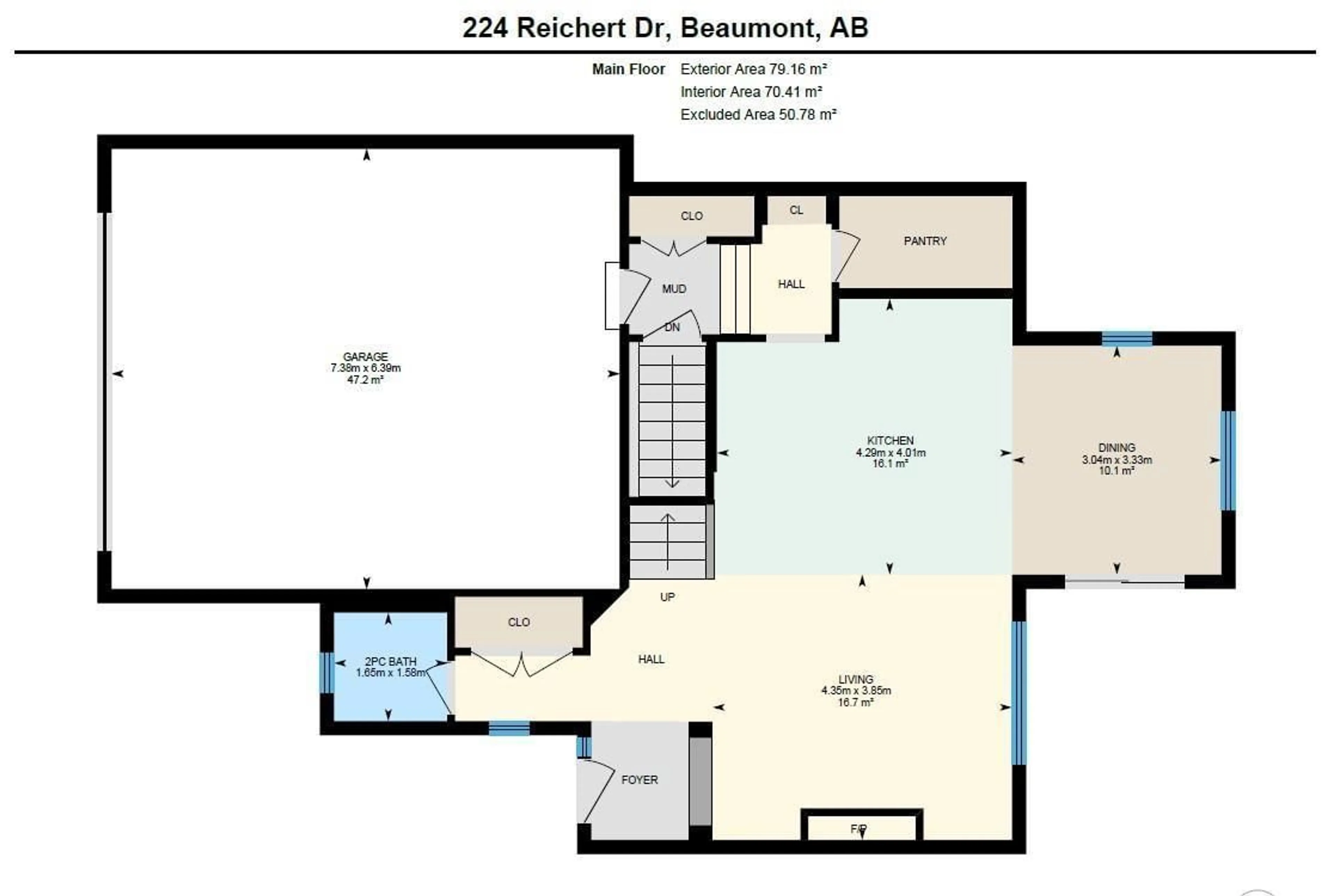 Floor plan for 224 REICHERT DR, Beaumont Alberta T4X1Z4