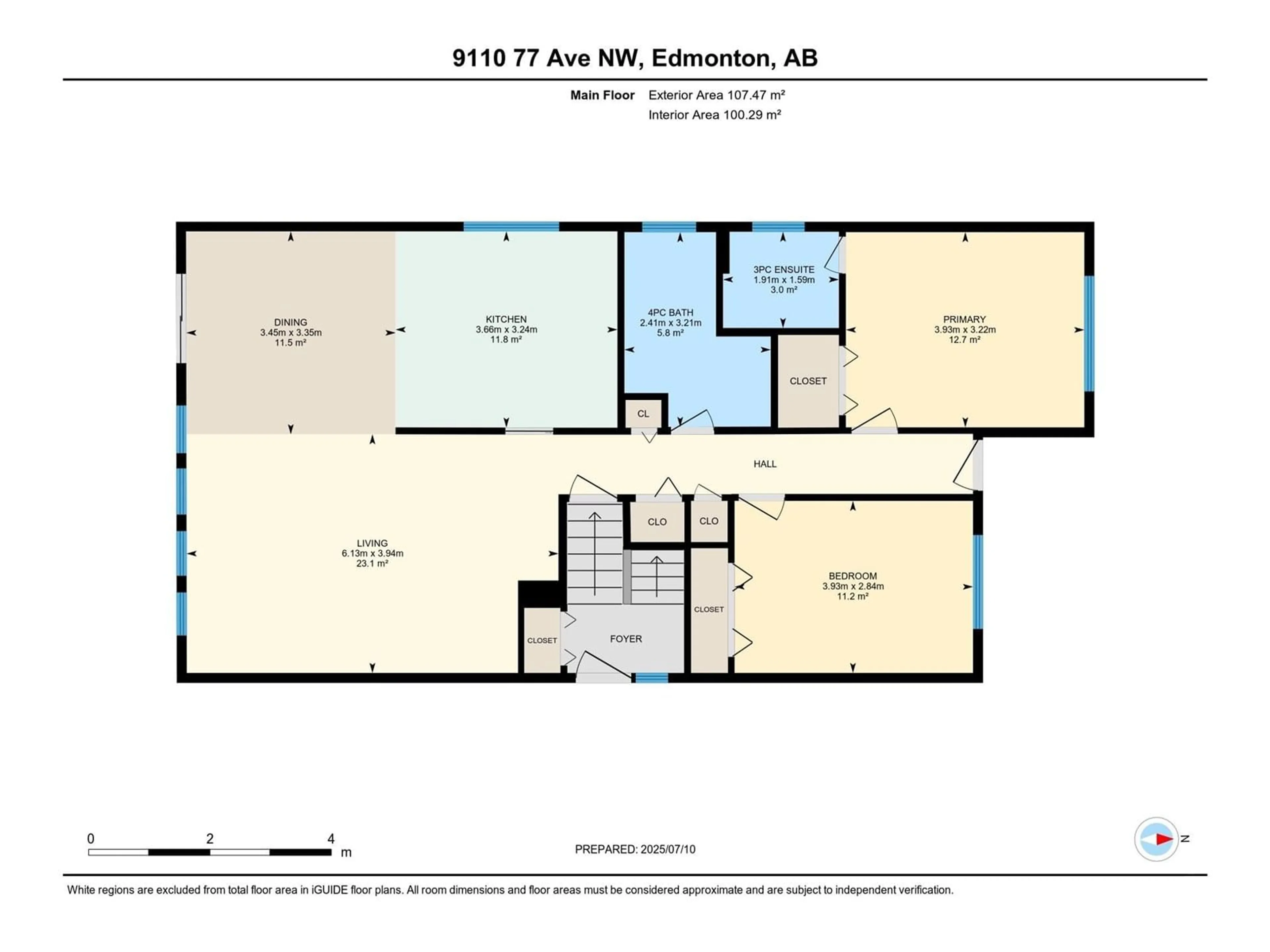 Floor plan for 9110 77 AV, Edmonton Alberta T6C0M2