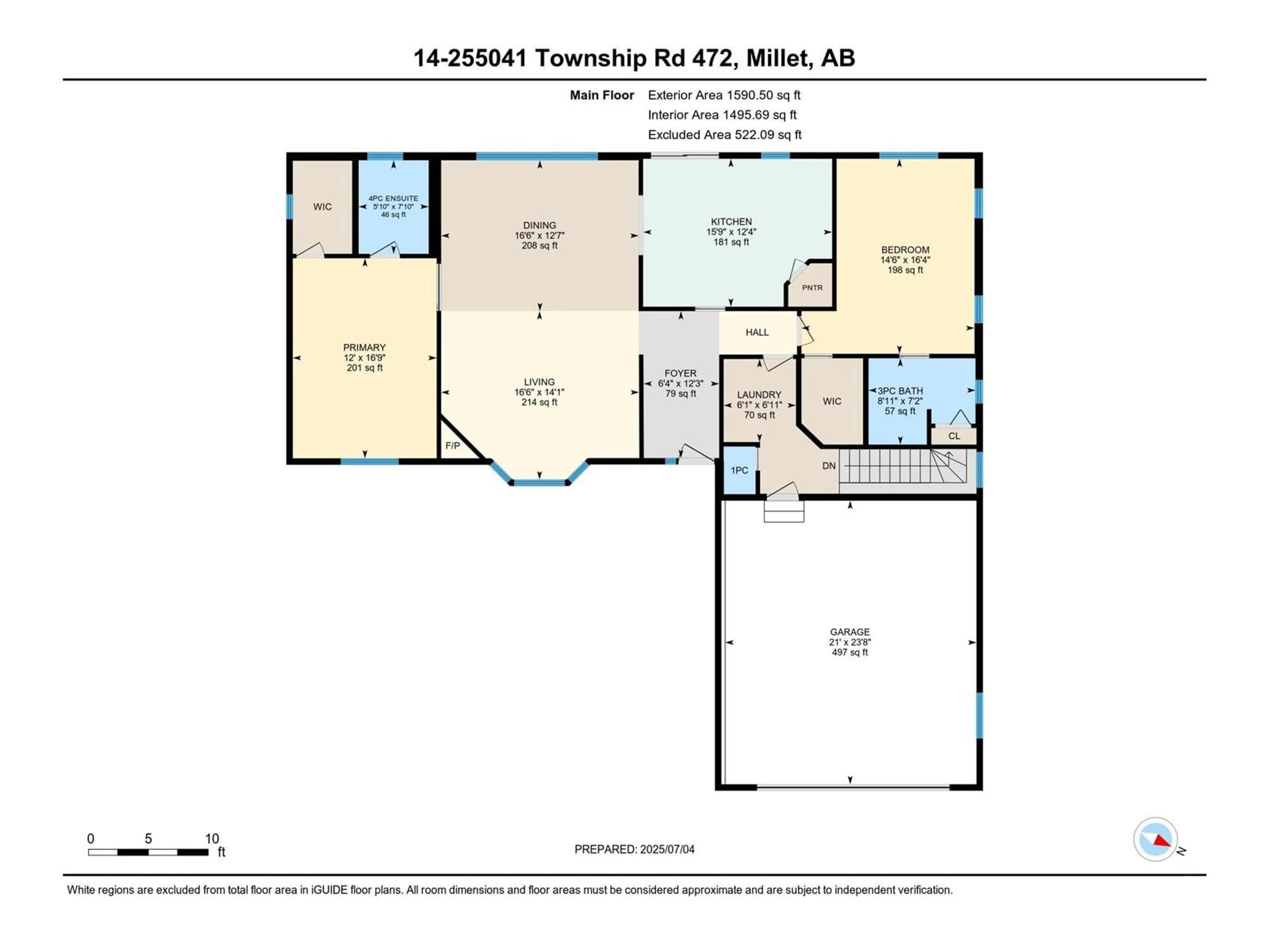 Floor plan for 14 - 255041 TWP ROAD 472, Rural Wetaskiwin County Alberta T0C1Z0