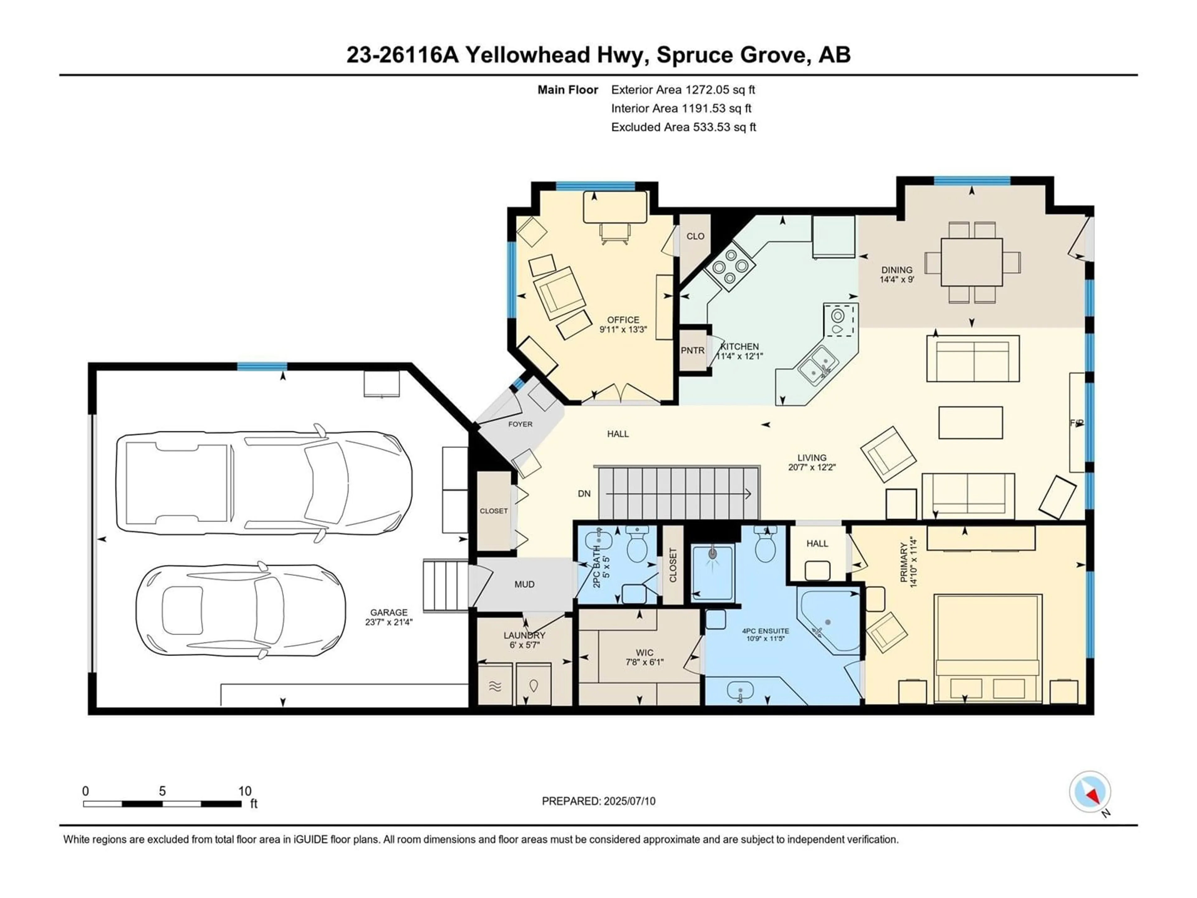Floor plan for 23 - 26116A HWY 16, Rural Parkland County Alberta T7Y1A1