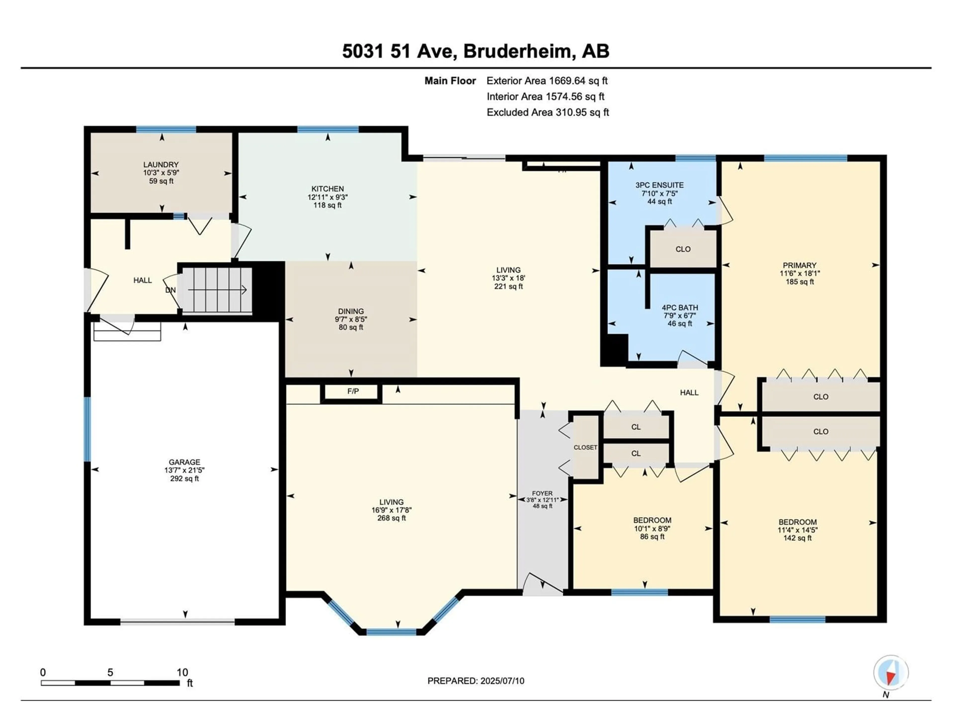 Floor plan for 5031 51 AV, Bruderheim Alberta T0B0S0