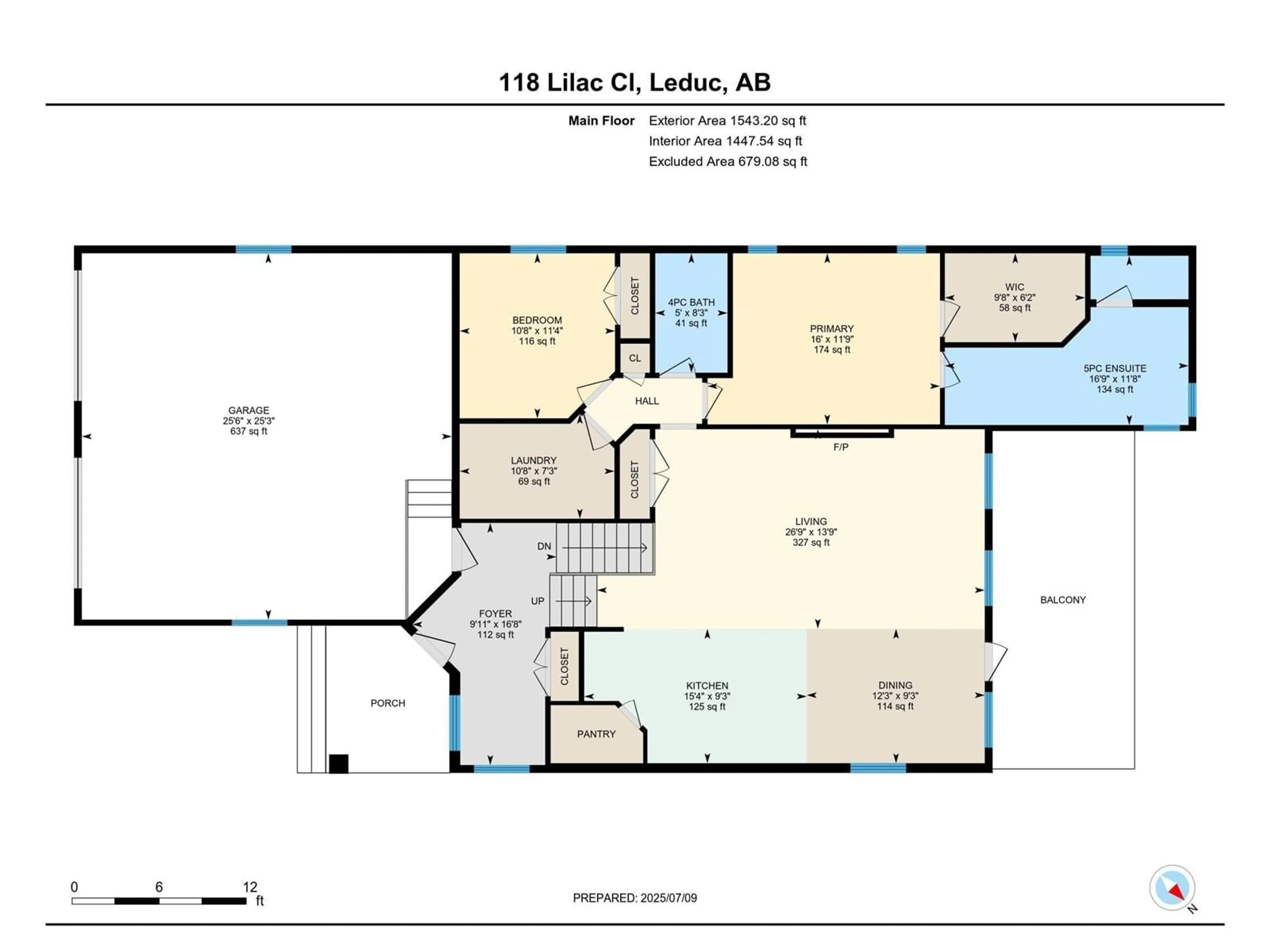 Floor plan for 118 LILAC CL, Leduc Alberta T9E1R3