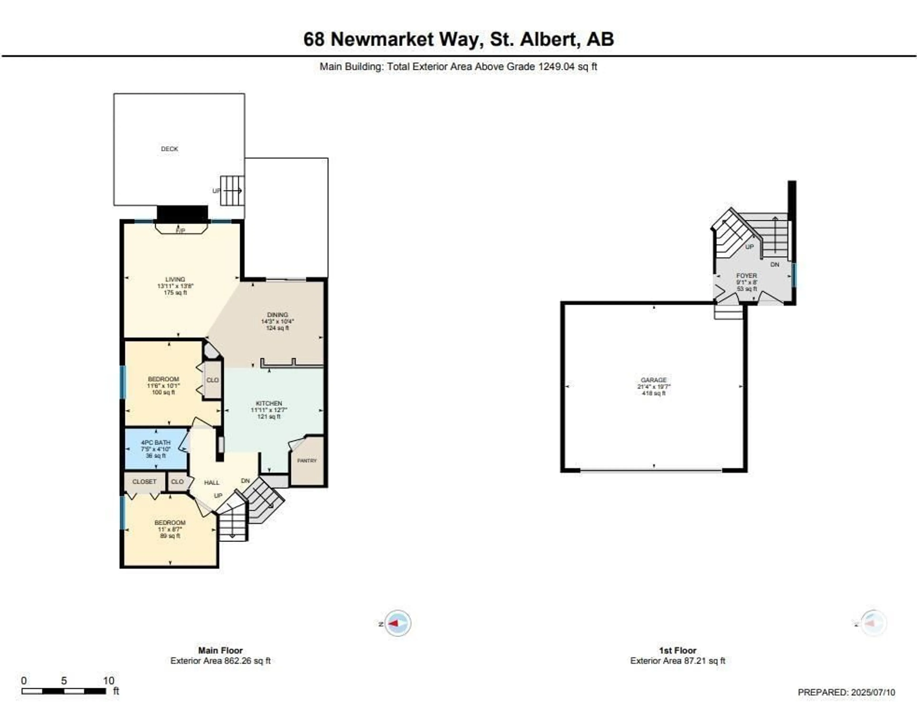 Floor plan for 68 NEWMARKET WY, St. Albert Alberta T8N7B8