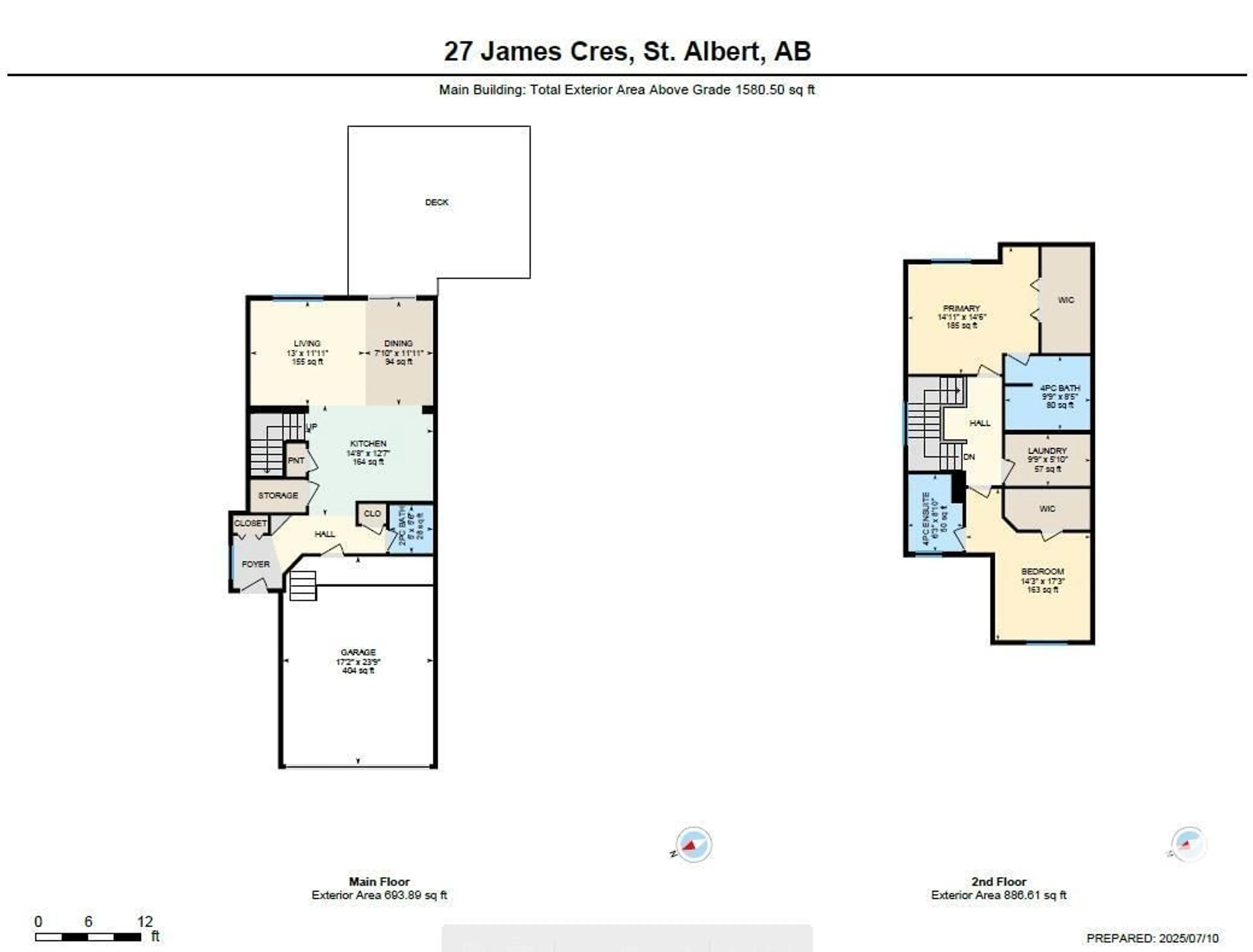 Floor plan for 27 JAMES CR, St. Albert Alberta T8N7S5