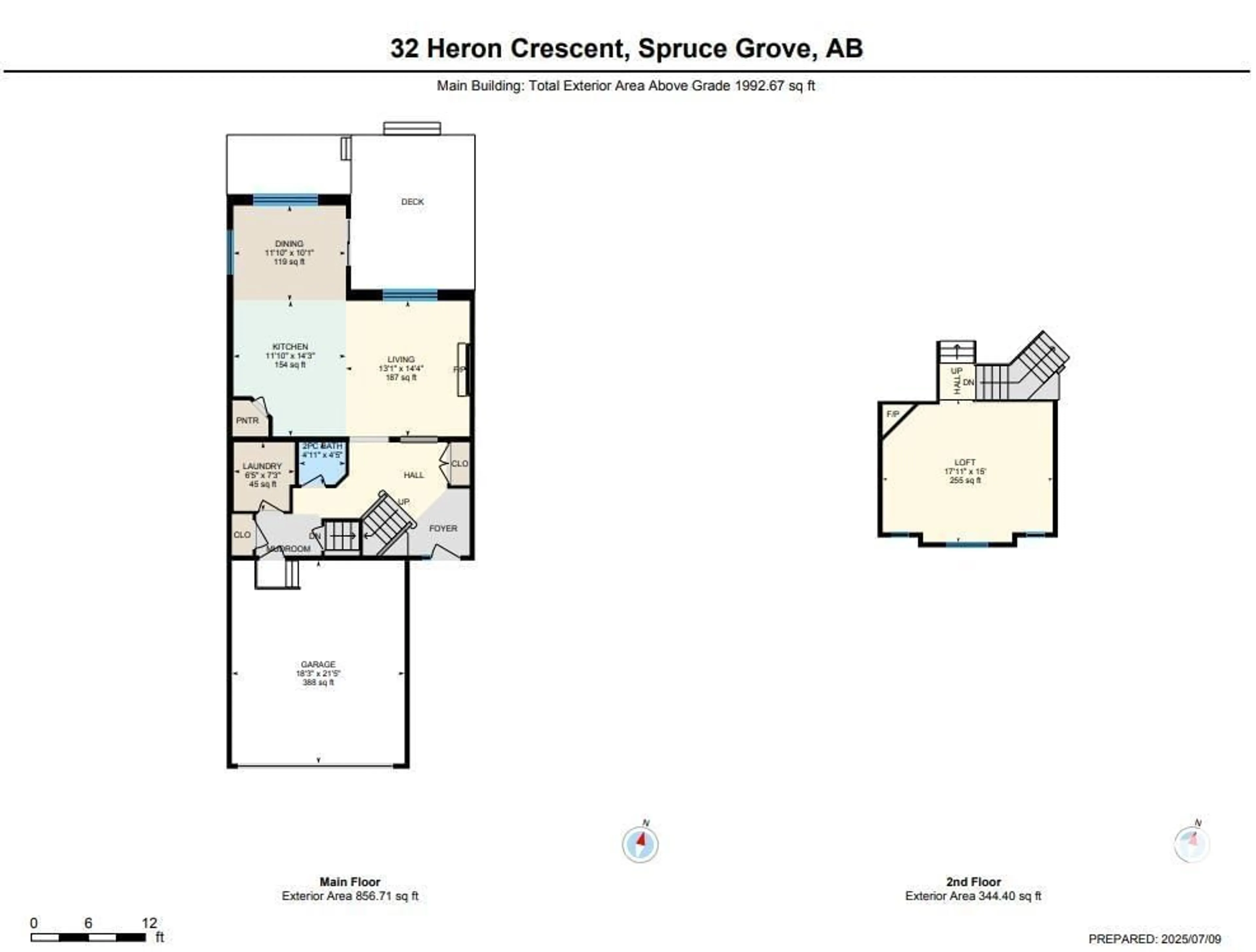 Floor plan for 32 HERON CR, Spruce Grove Alberta T7X0G1