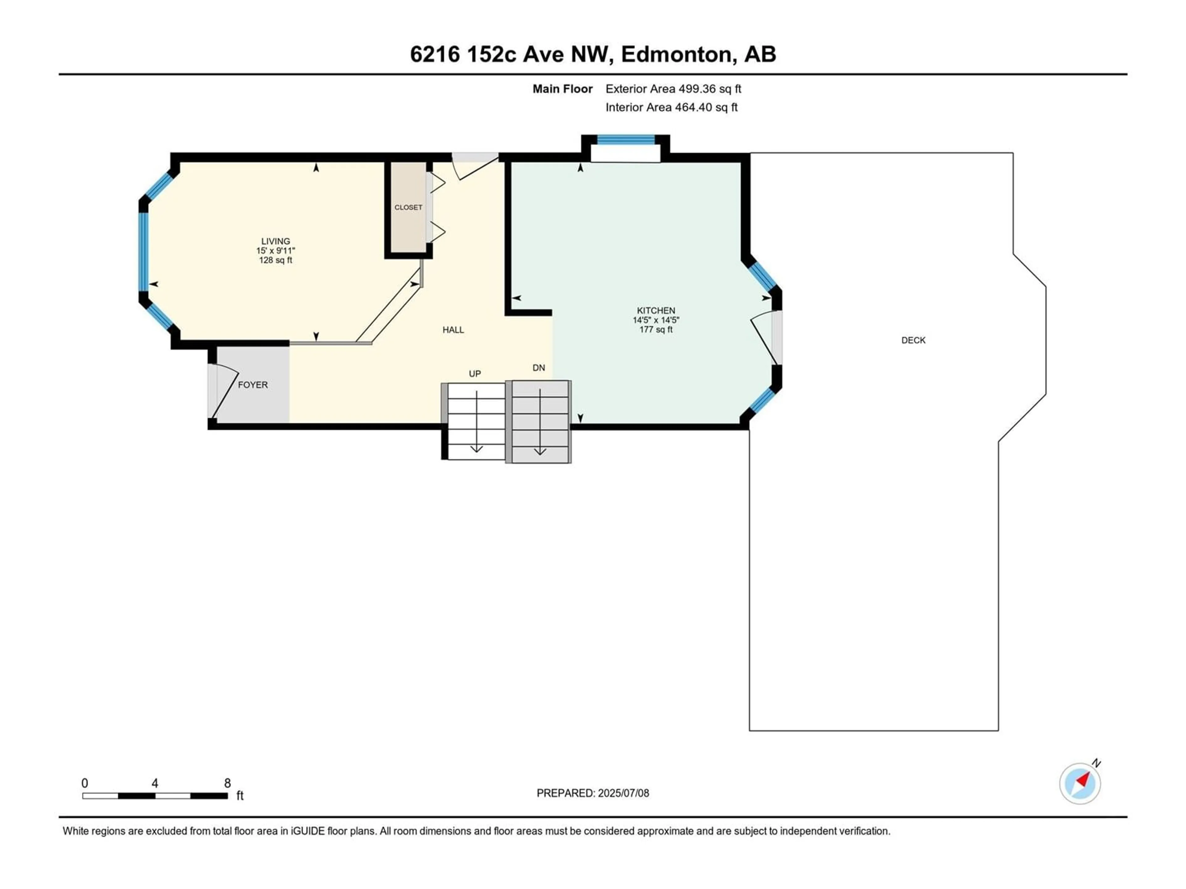 Floor plan for NW - 6216 152C AV, Edmonton Alberta T5A4V7