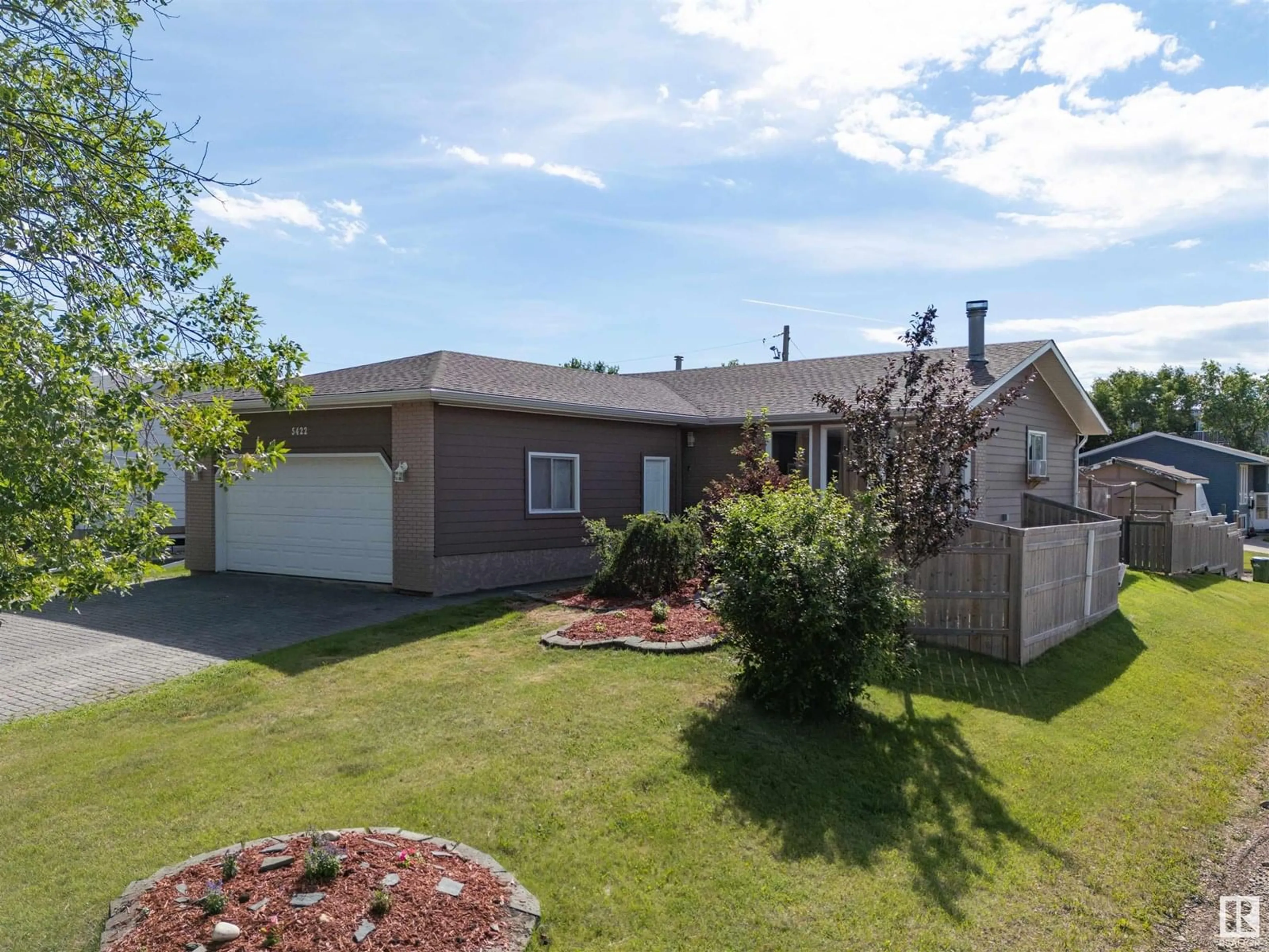 A pic from outside/outdoor area/front of a property/back of a property/a pic from drone, street for 5422 51 ST, Camrose Alberta T4V3C6