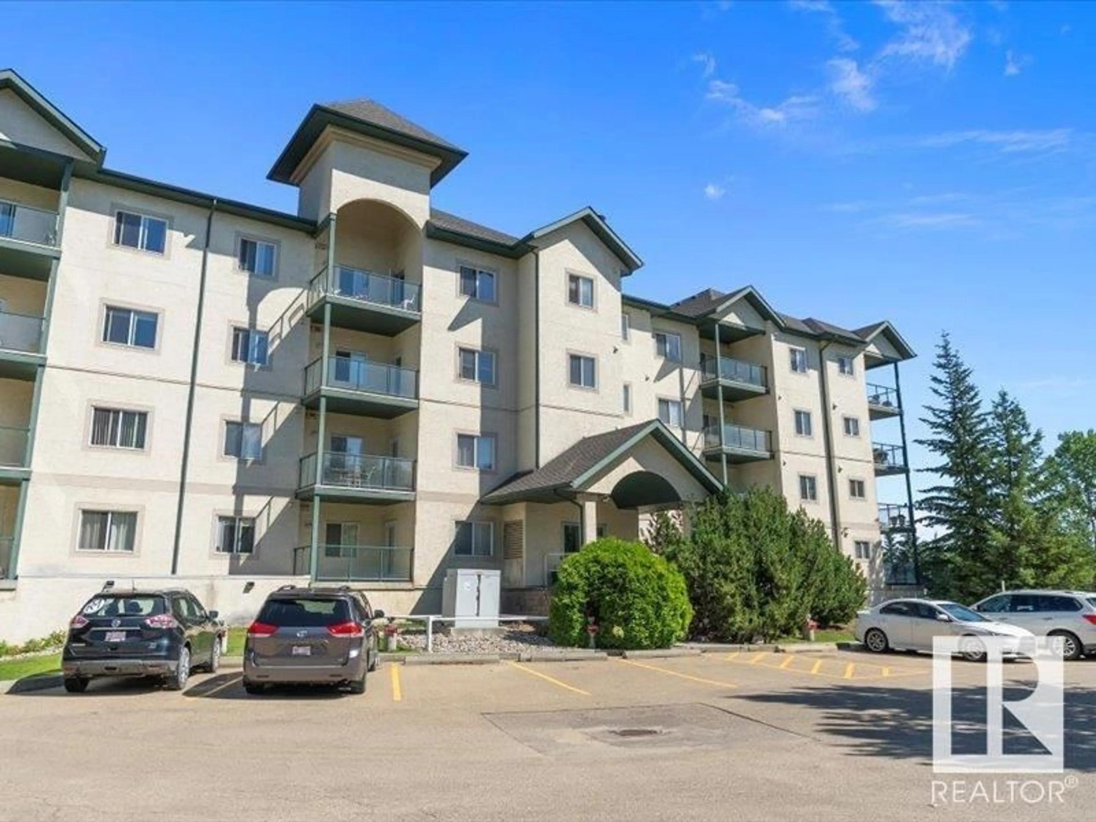 A pic from outside/outdoor area/front of a property/back of a property/a pic from drone, unknown for 408 - 304 LEWIS ESTATES BV, Edmonton Alberta T5T6Y7