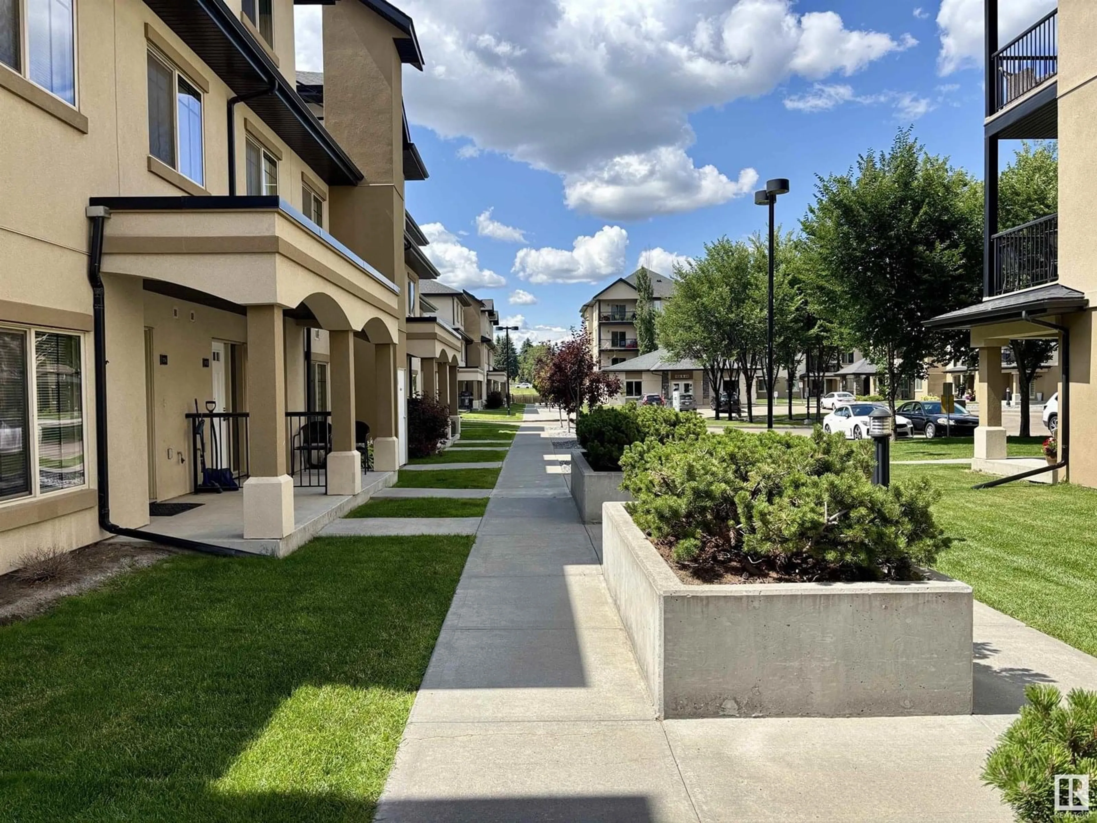 Patio, street for #114 - 10510 56 AV, Edmonton Alberta T6H0X7