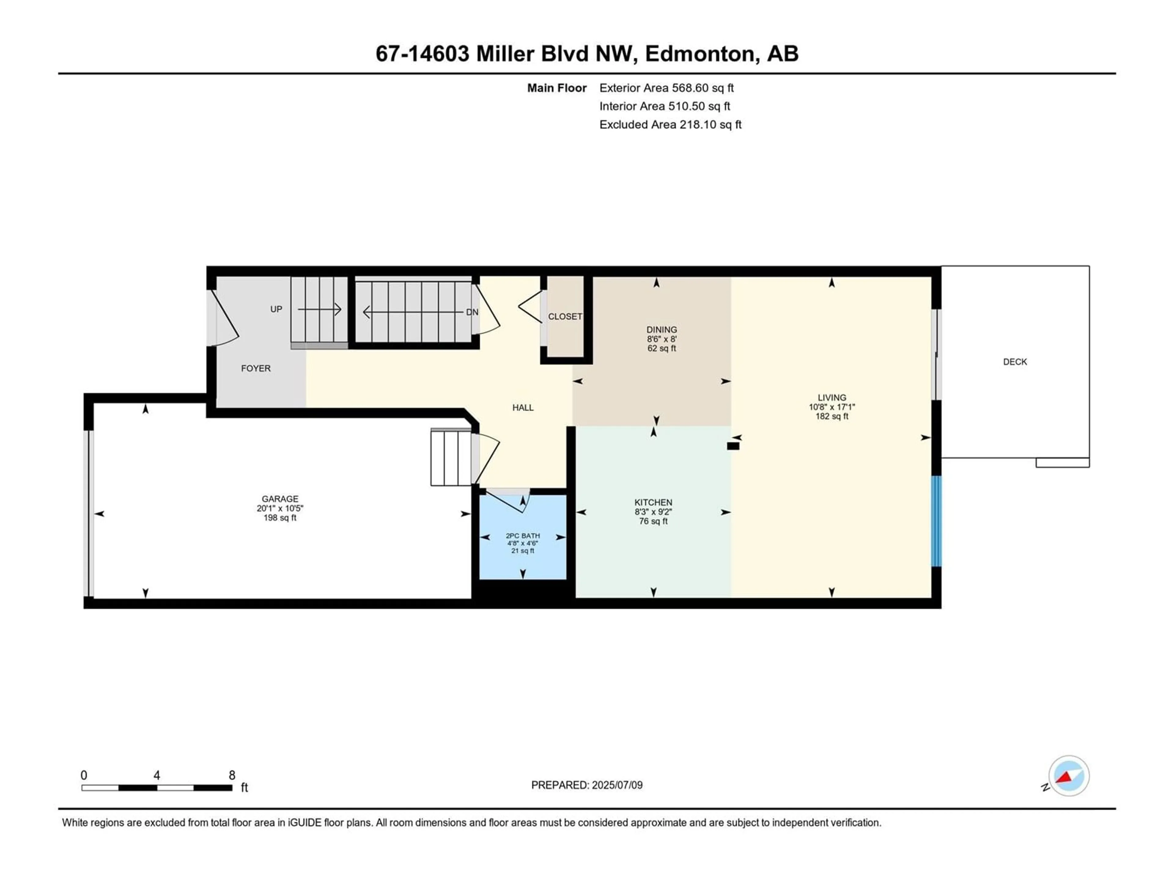 Floor plan for 14603 - 67 MILLER BV, Edmonton Alberta T5Y3B6