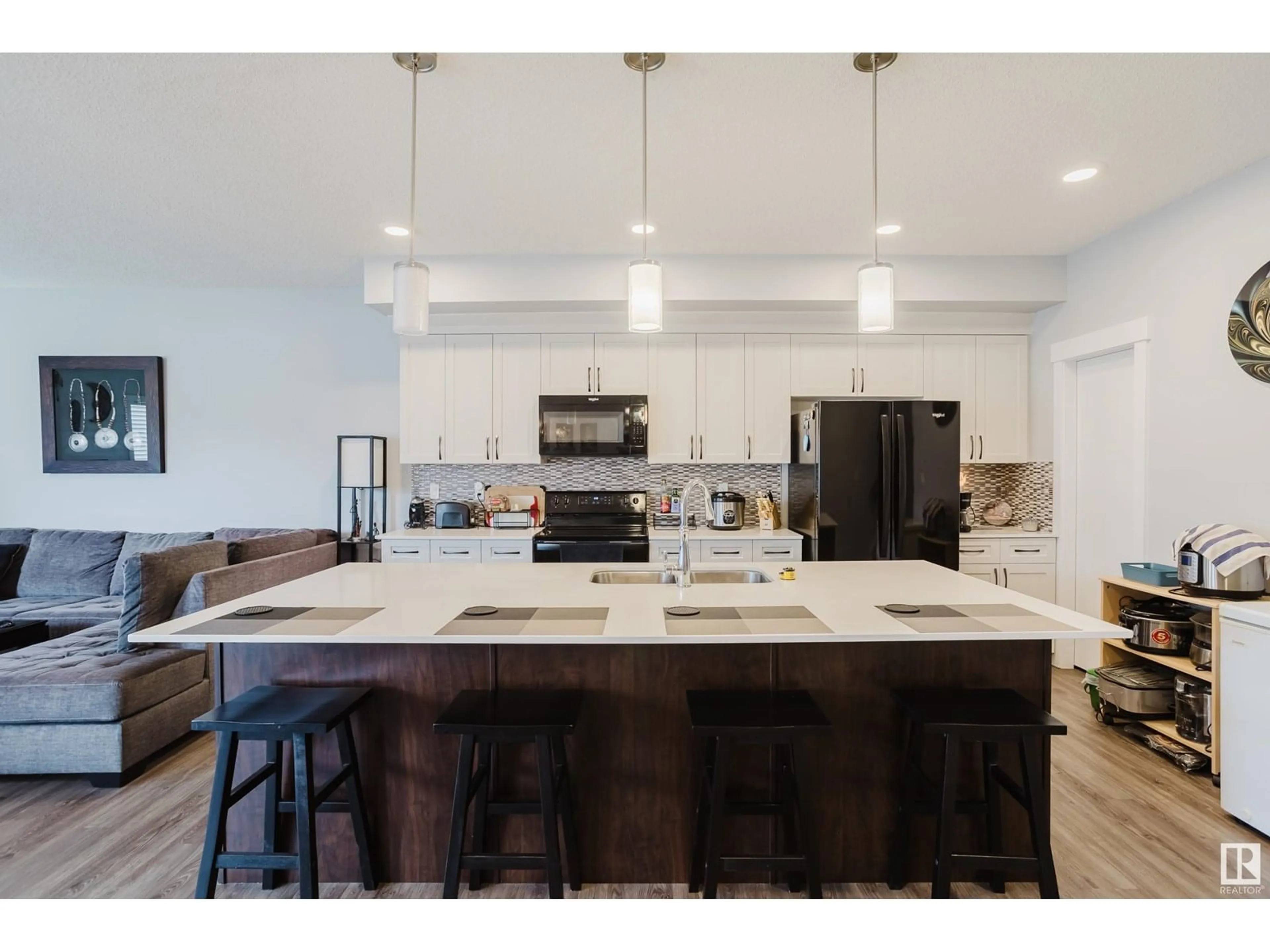 Open concept kitchen, ceramic/tile floor for 8147 226 ST NW, Edmonton Alberta T5T7K9