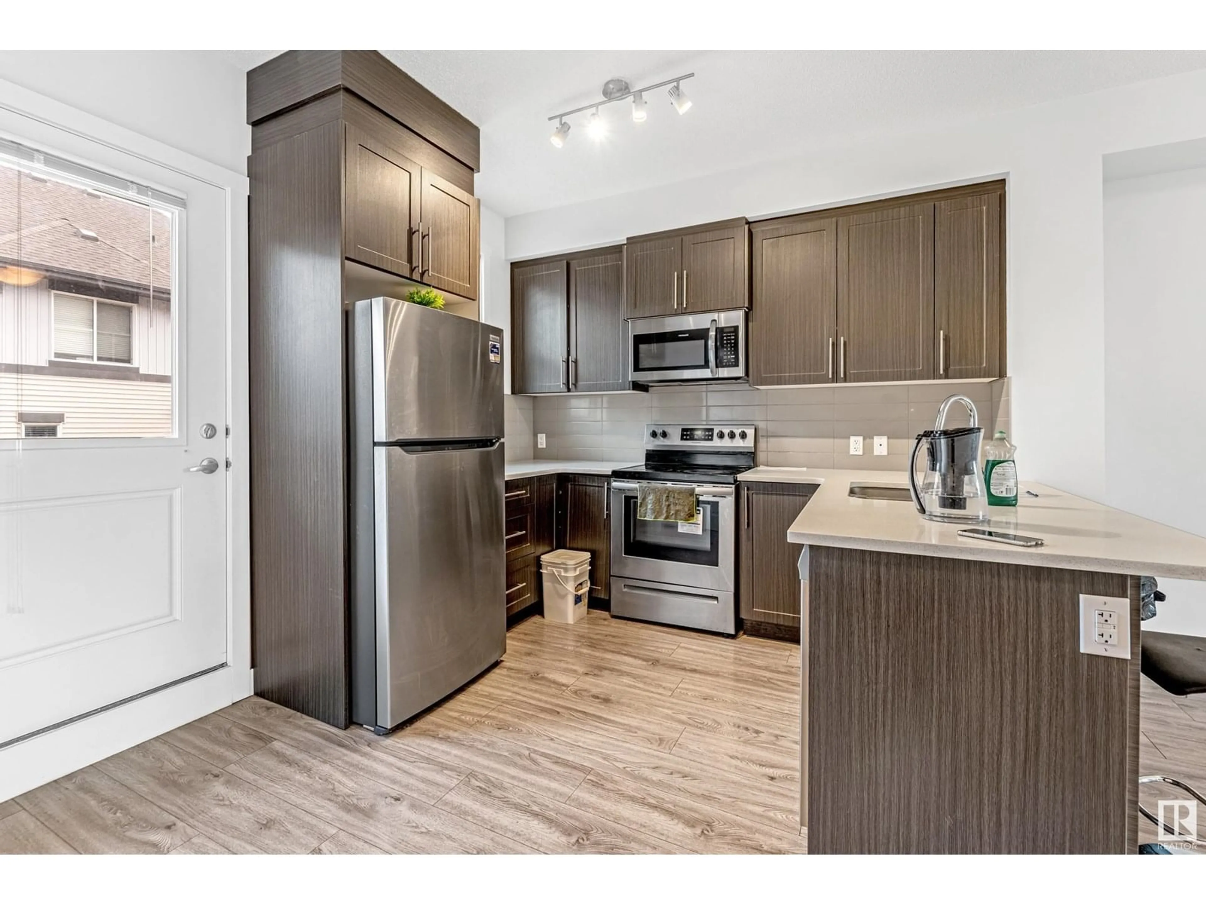 Standard kitchen, wood/laminate floor for #71 - 655 WATT BV, Edmonton Alberta T6X0Y2