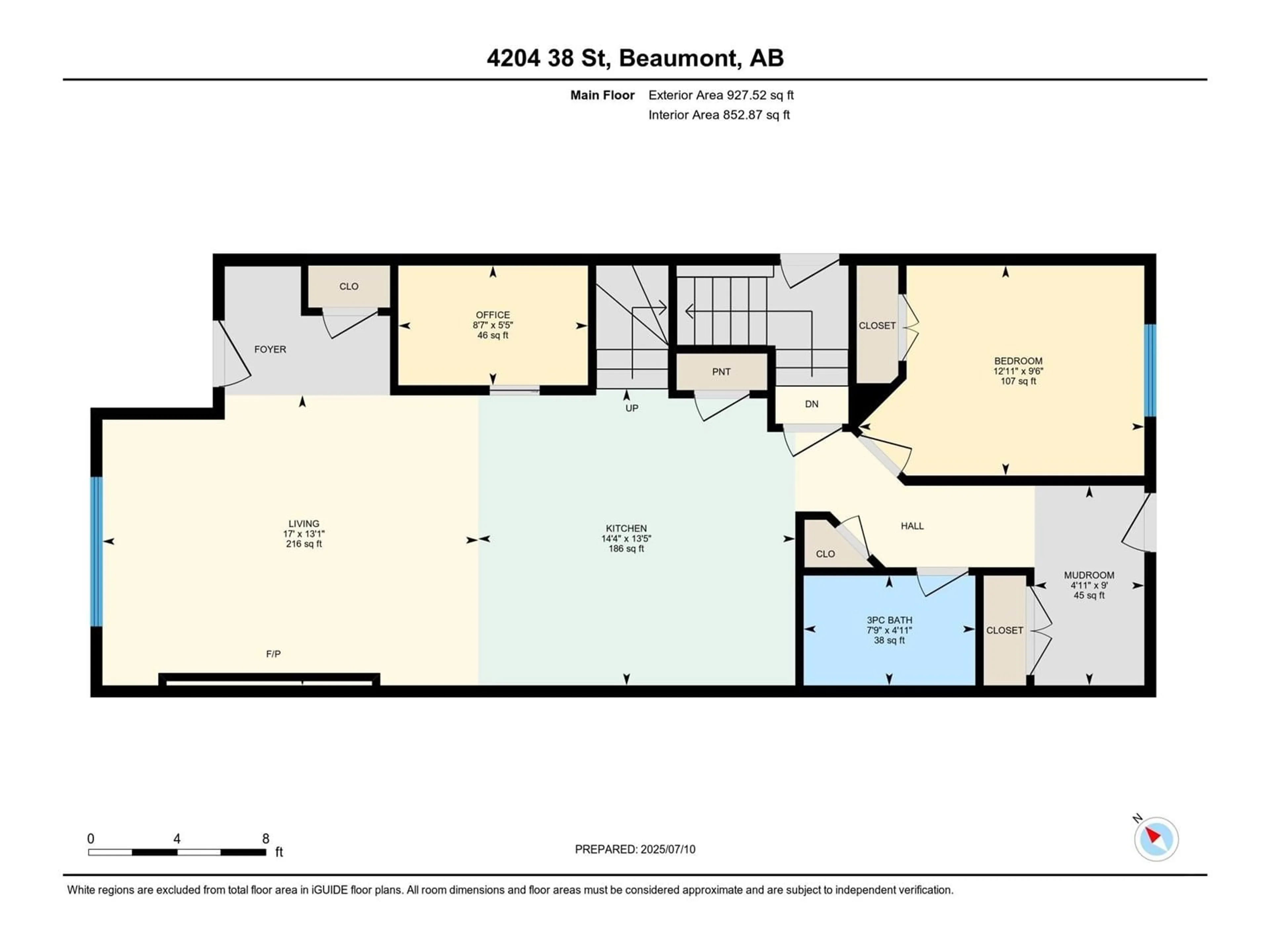 Floor plan for 4204 38 ST, Beaumont Alberta T4X0C4