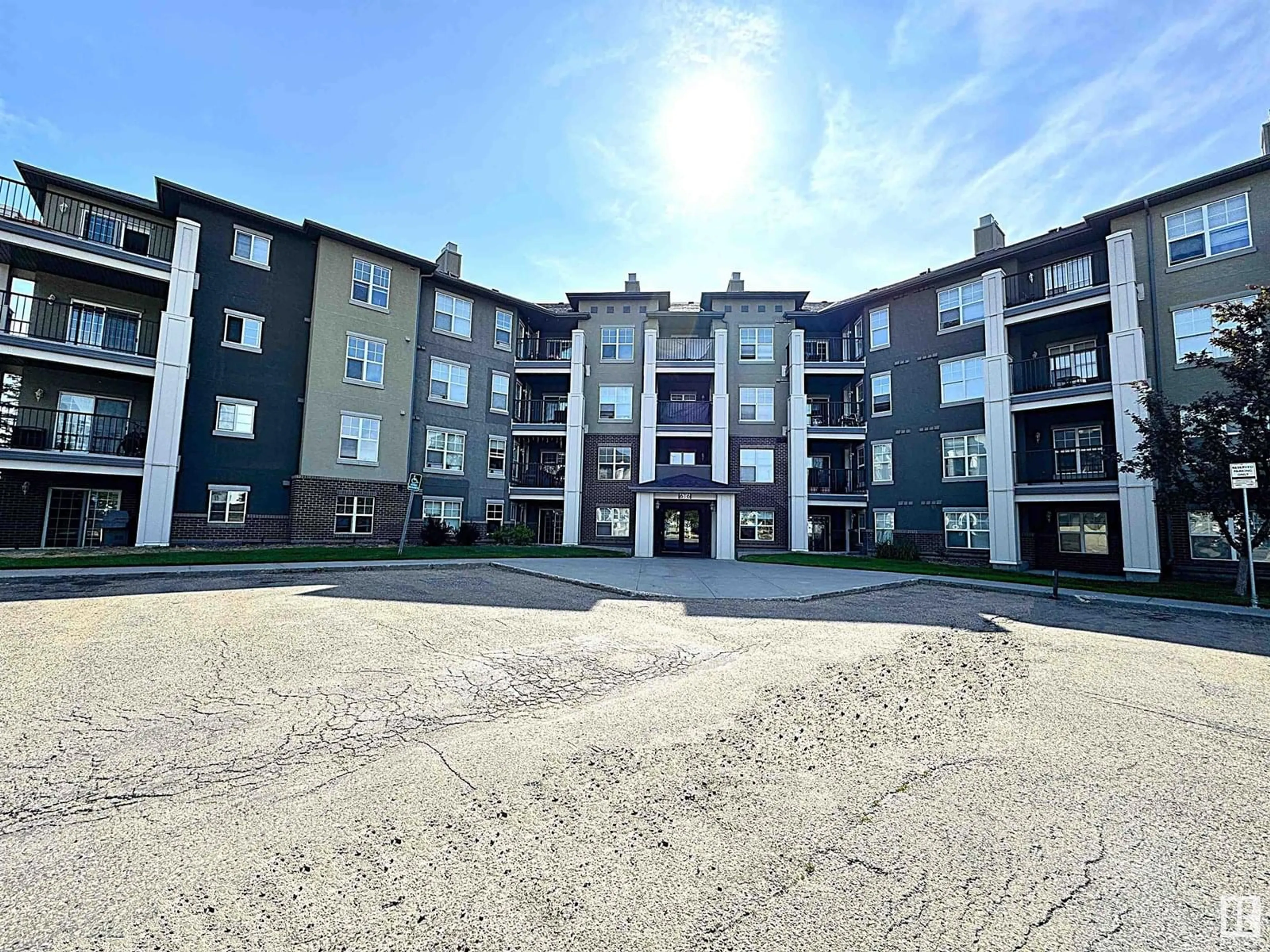 A pic from outside/outdoor area/front of a property/back of a property/a pic from drone, building for #101 - 616 MCALLISTER LO, Edmonton Alberta T6W1N1