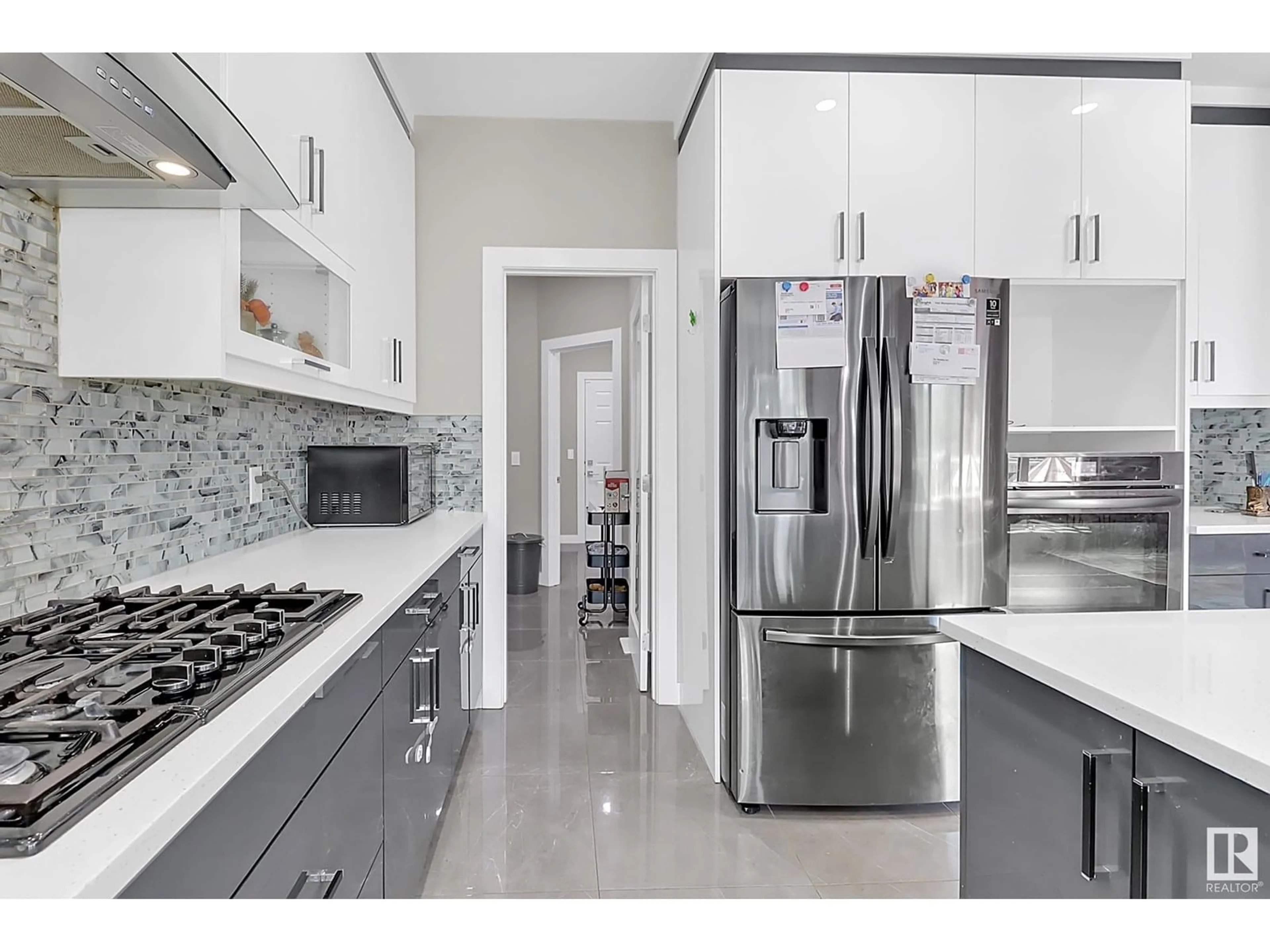 Contemporary kitchen, ceramic/tile floor for NW - 1419 150 AV, Edmonton Alberta T5Y3R5