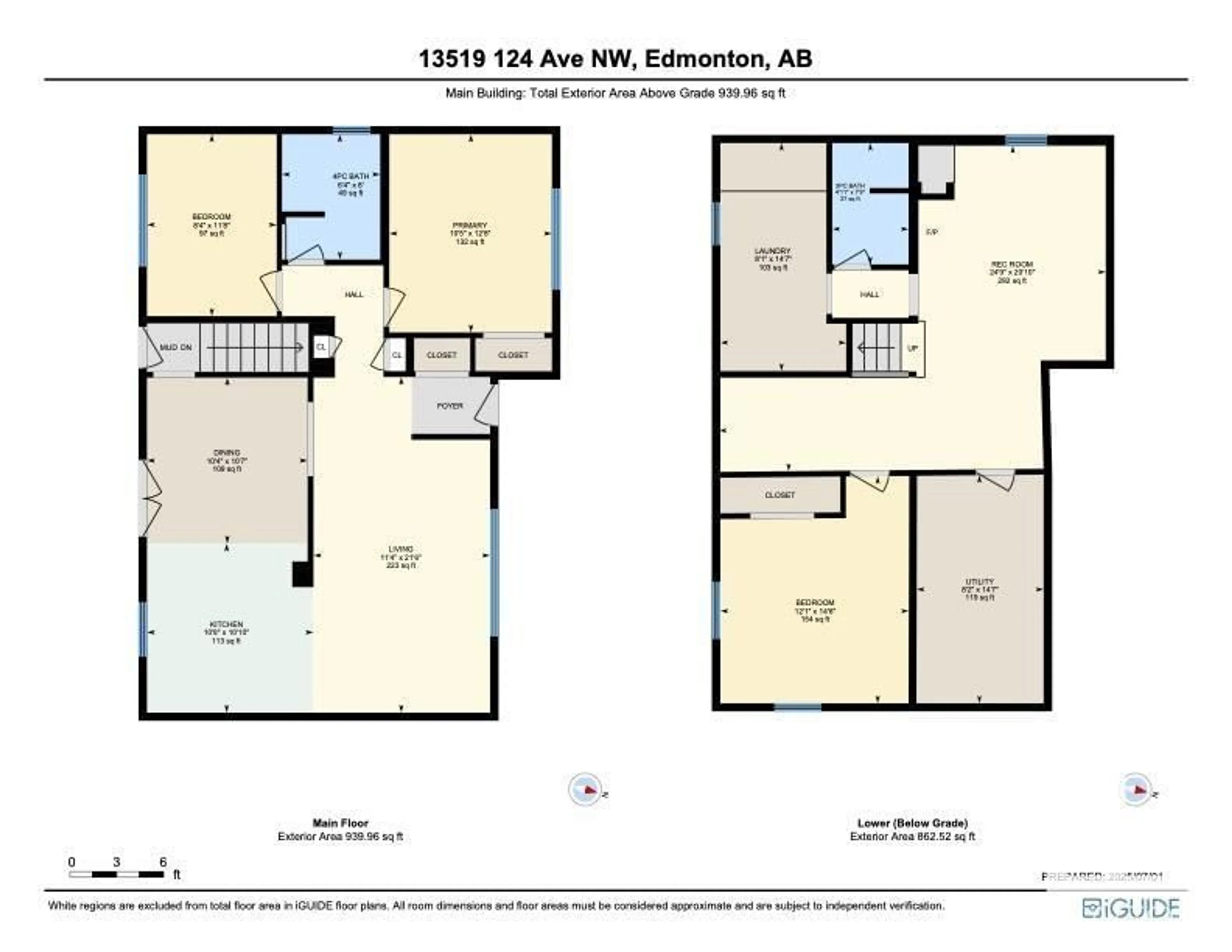 Floor plan for 13519 124 AV, Edmonton Alberta T5L3A7