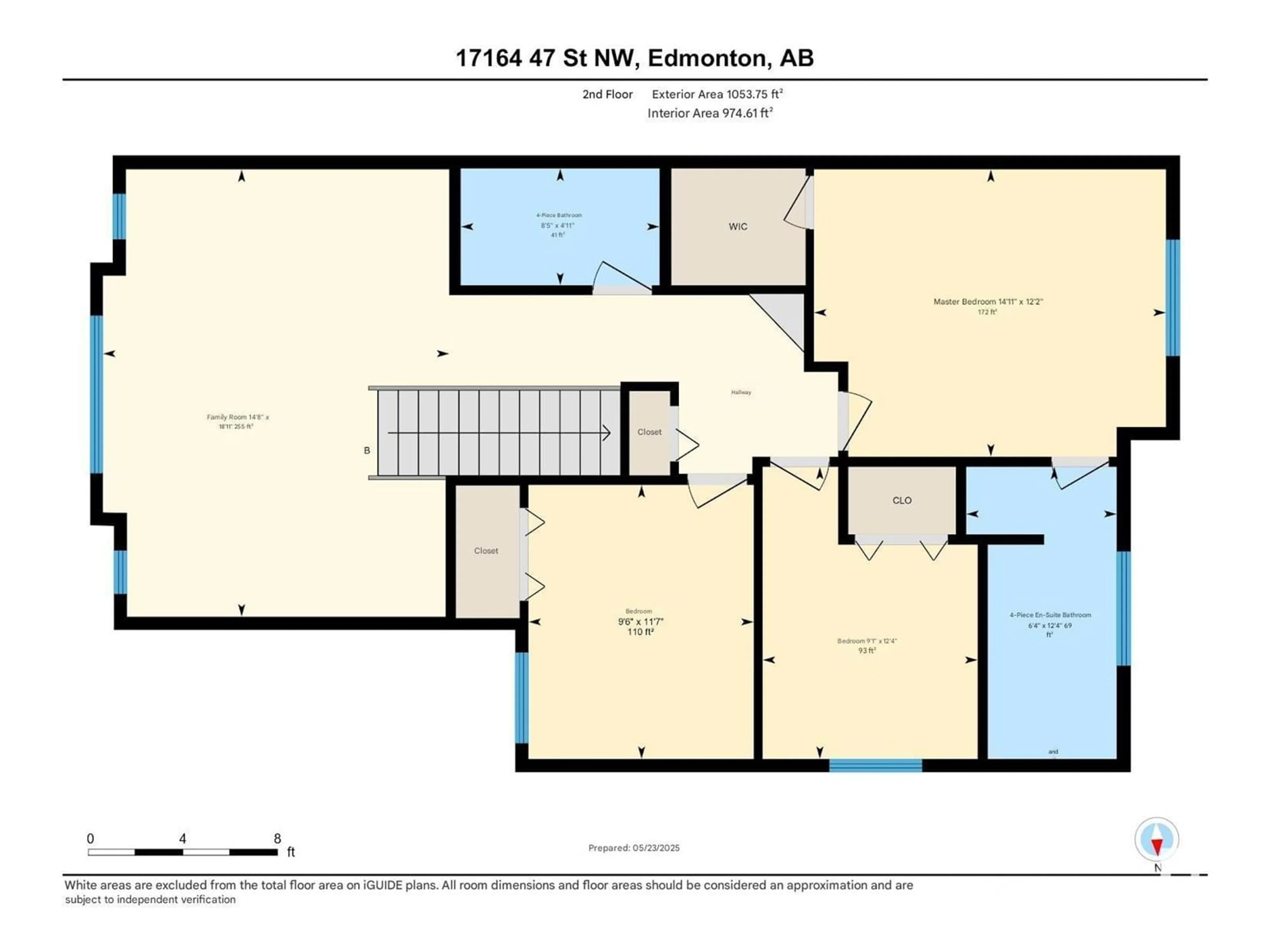 Floor plan for 17164 47 ST, Edmonton Alberta T5Y3P4