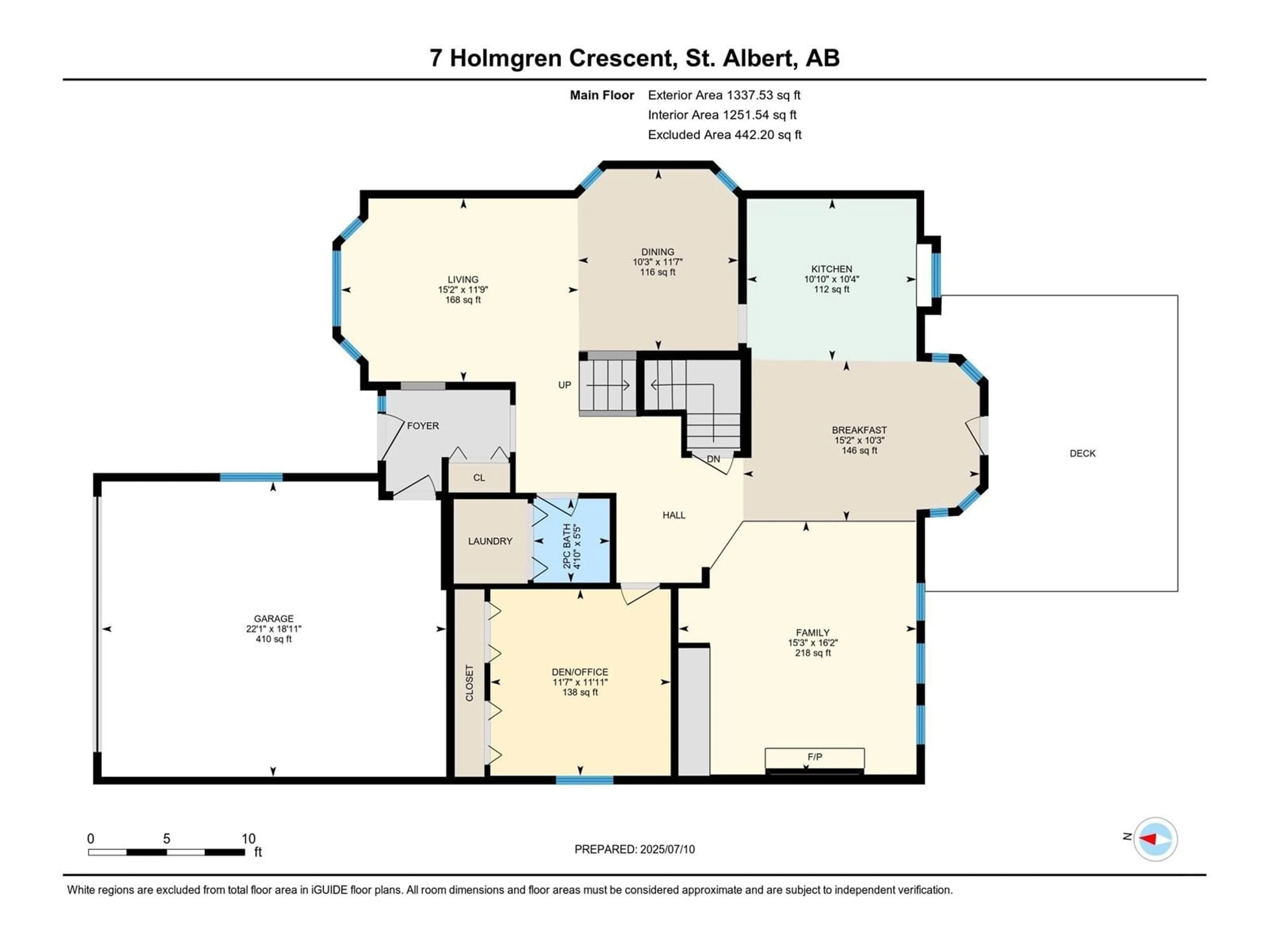 Floor plan for 7 HOLMGREN CR, St. Albert Alberta T5N5V4