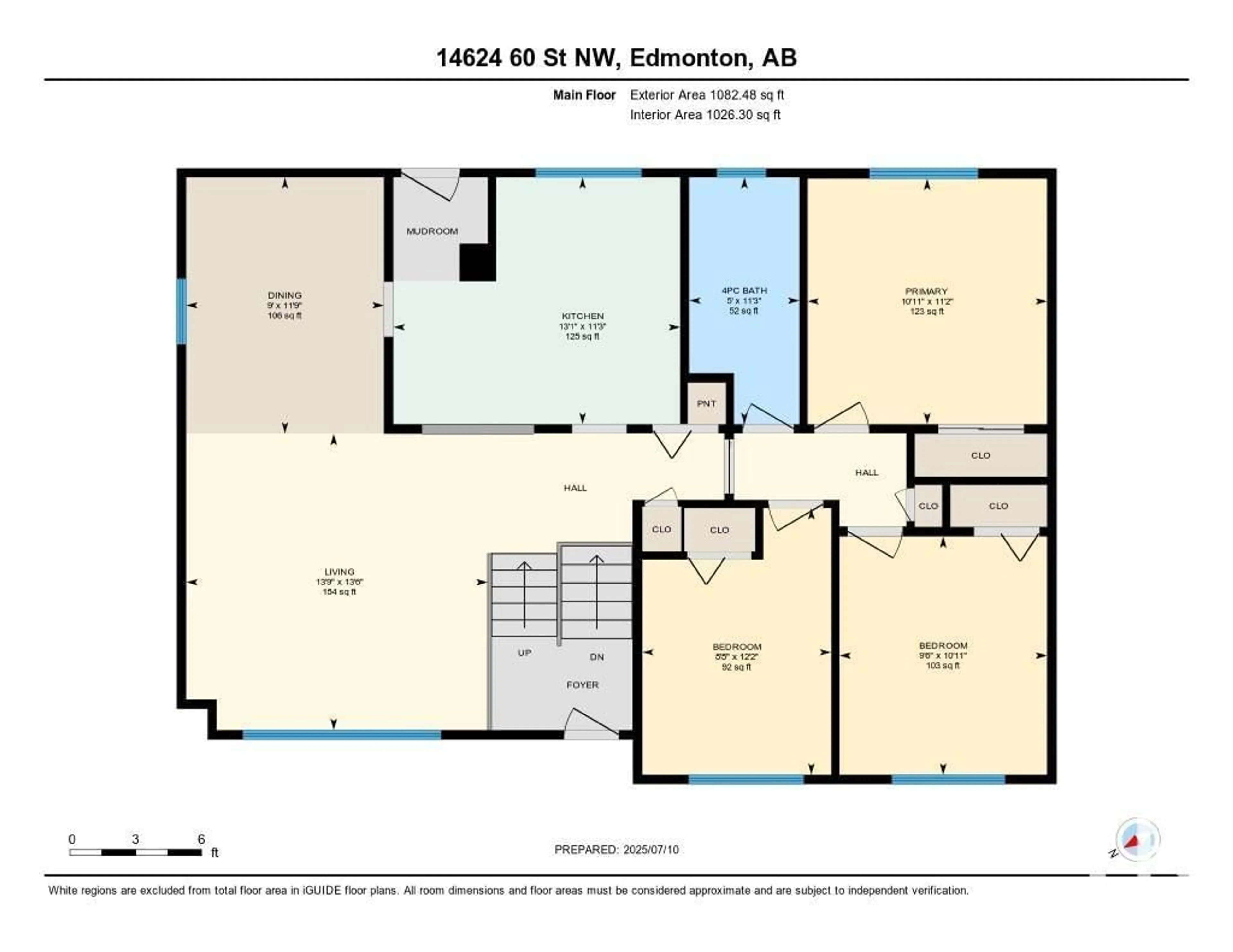 Floor plan for 14624 60 ST, Edmonton Alberta T5A1Z4