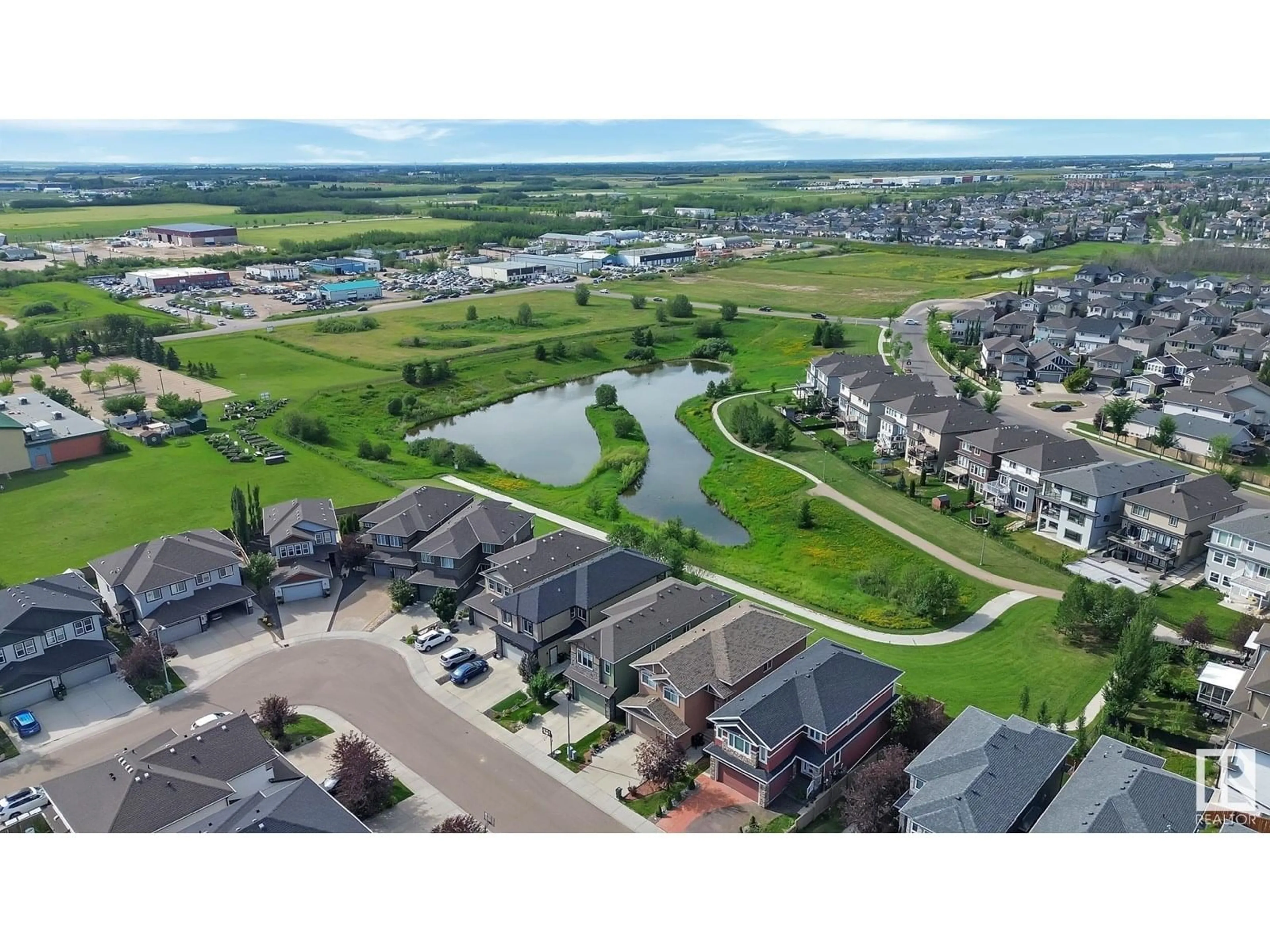 A pic from outside/outdoor area/front of a property/back of a property/a pic from drone, water/lake/river/ocean view for 13832 139 AV, Edmonton Alberta T6V0M1