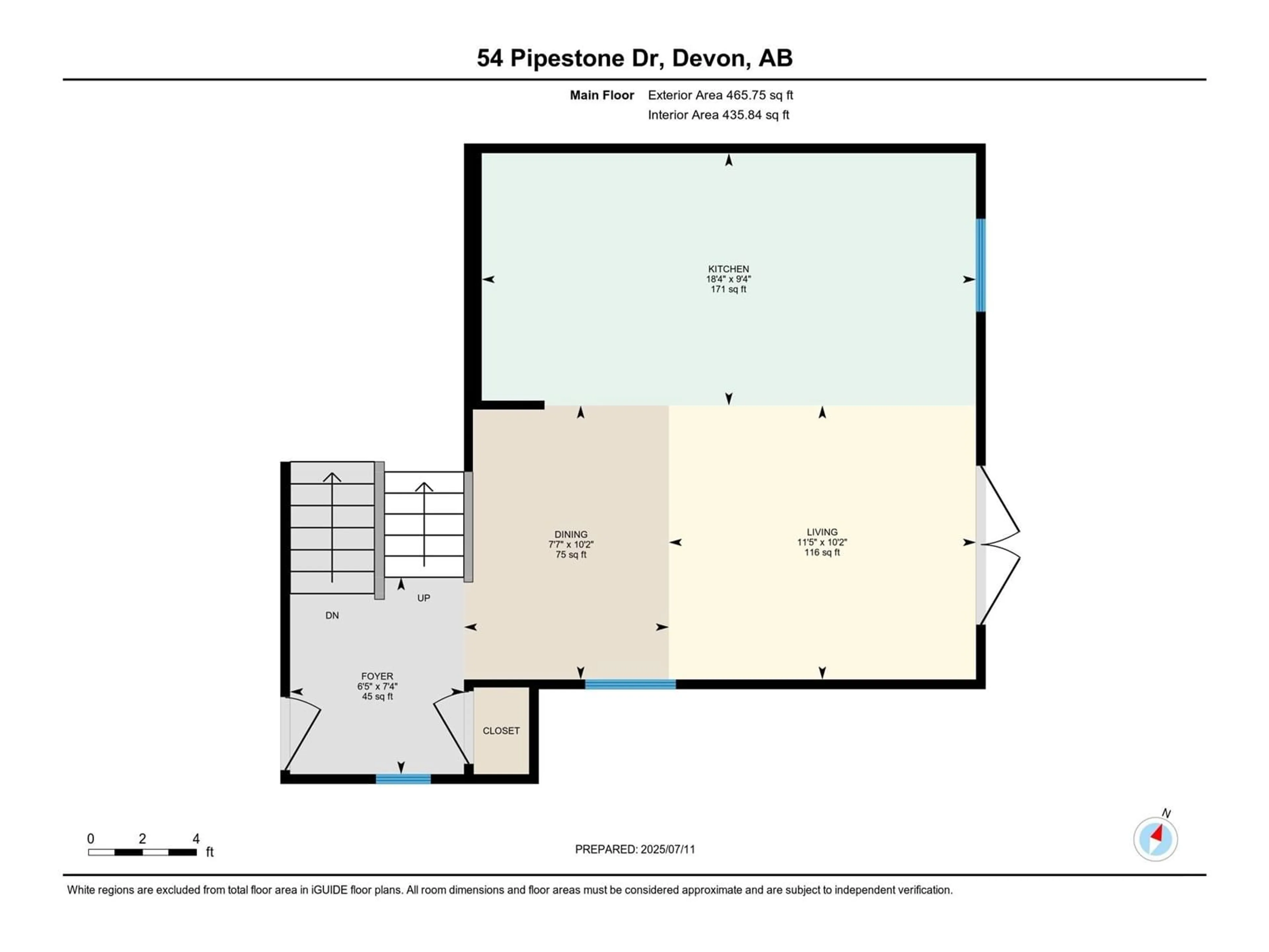 Floor plan for 54 PIPESTONE DR, Devon Alberta T9G1T3